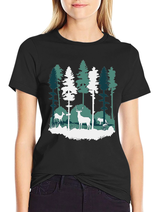 Nature Deer Forest Graphic Tee