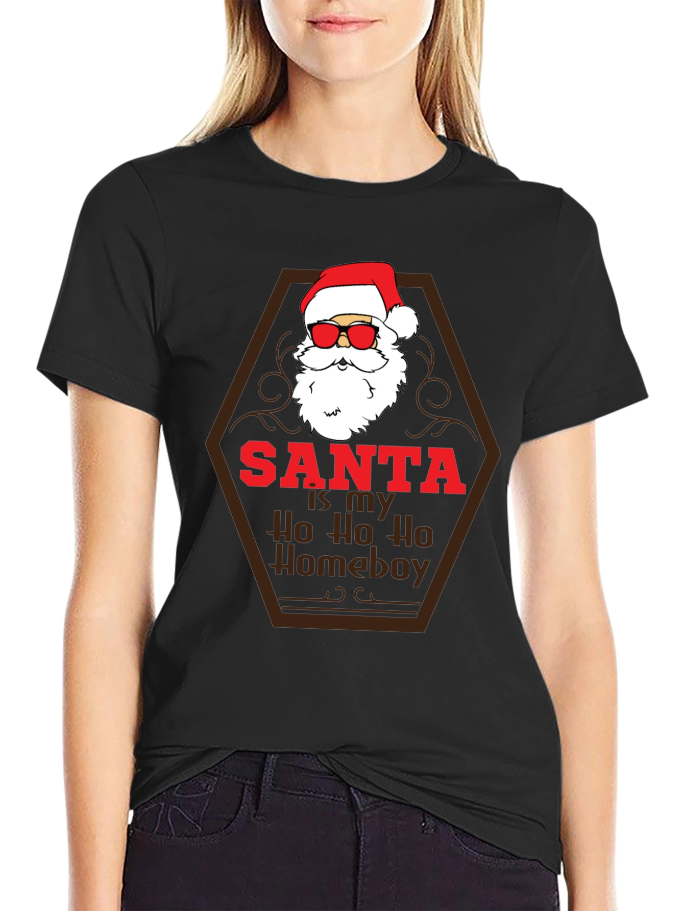 Santa Ho Ho Homeboy Tee - Holiday Humor
