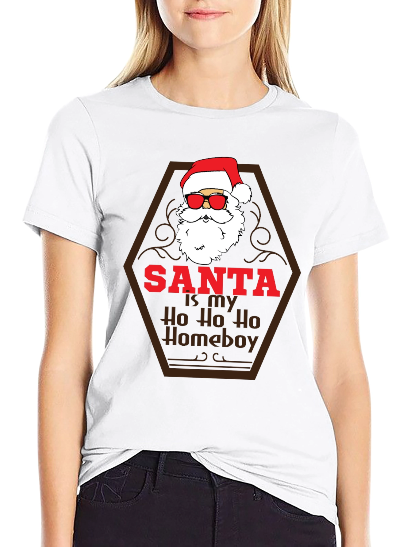 Santa Ho Ho Homeboy Tee - Holiday Humor