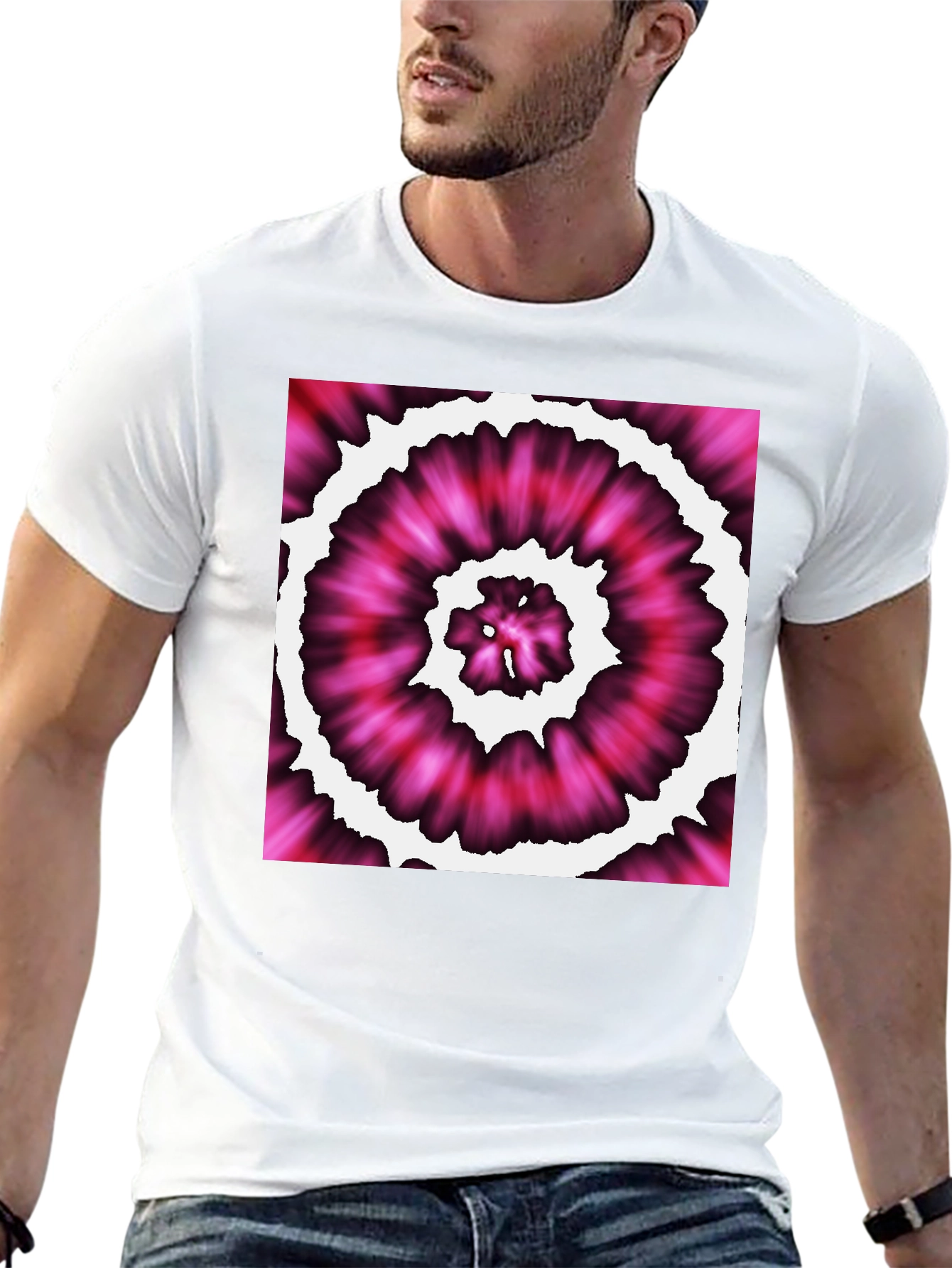 Vibrant Tie-Dye Black T-Shirt