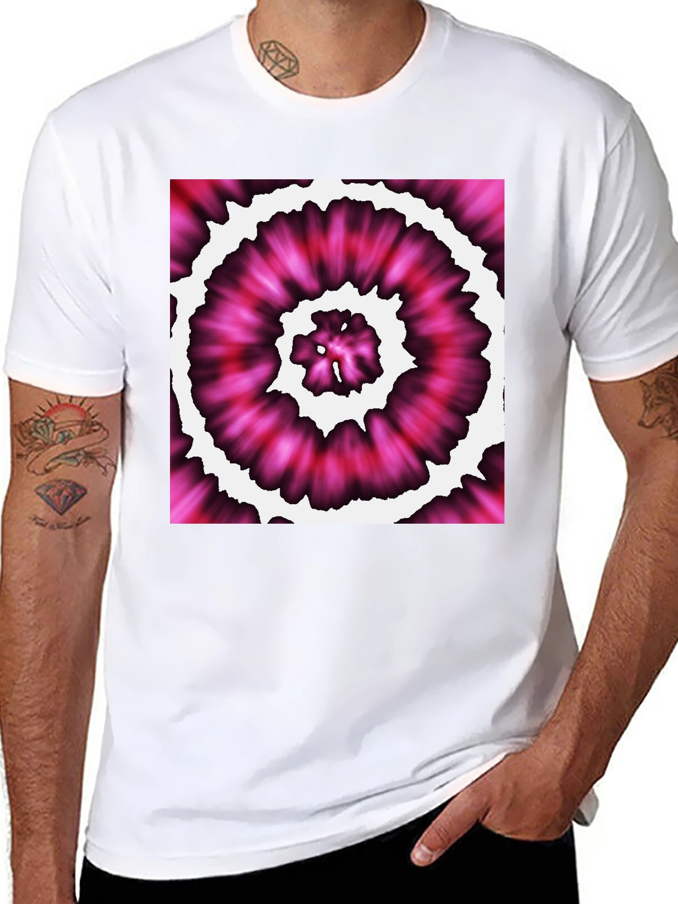 Vibrant Tie-Dye Black T-Shirt