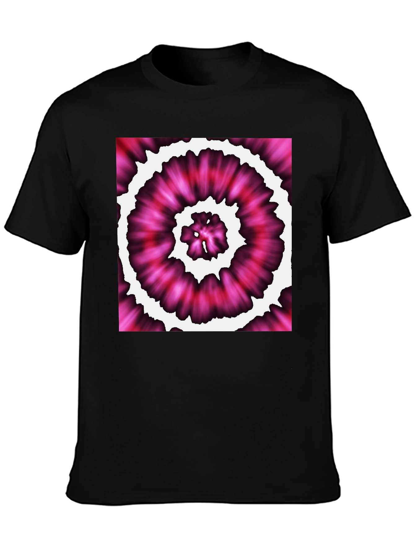 Vibrant Tie-Dye Black T-Shirt
