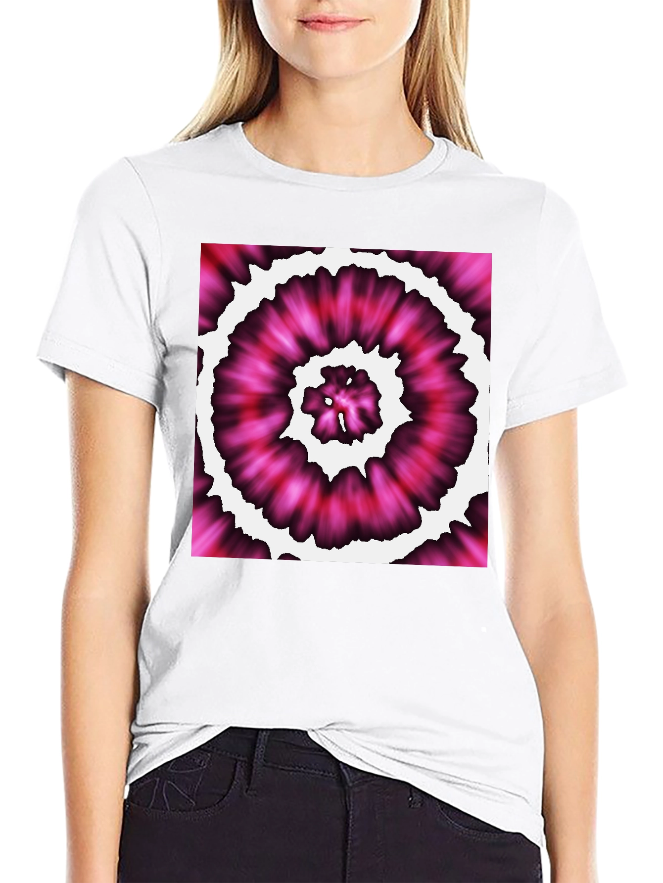 Vibrant Tie-Dye Black T-Shirt