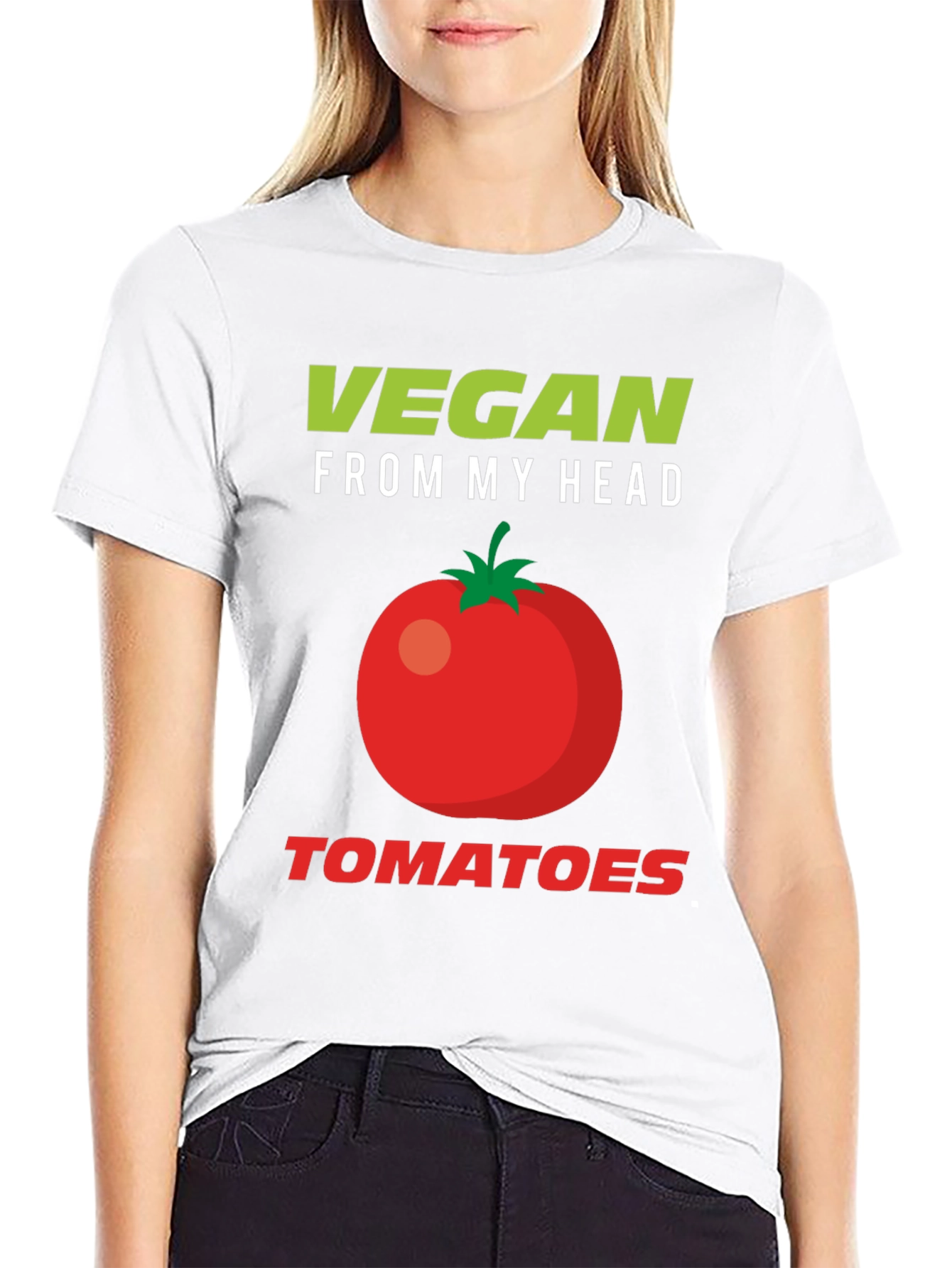 Vegan From My Head Tomatoes Graphic T-Shirt