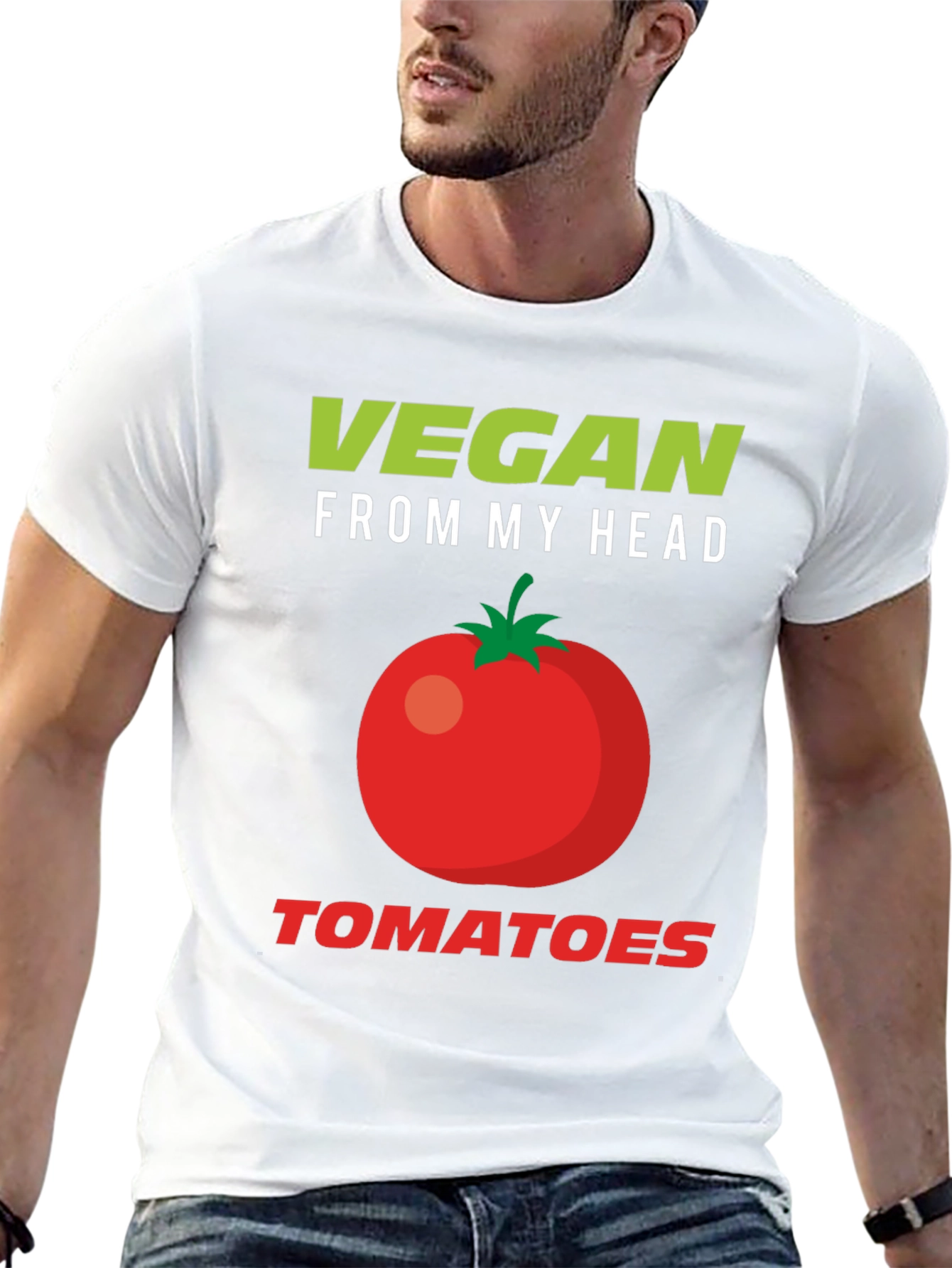 Vegan From My Head Tomatoes Graphic T-Shirt