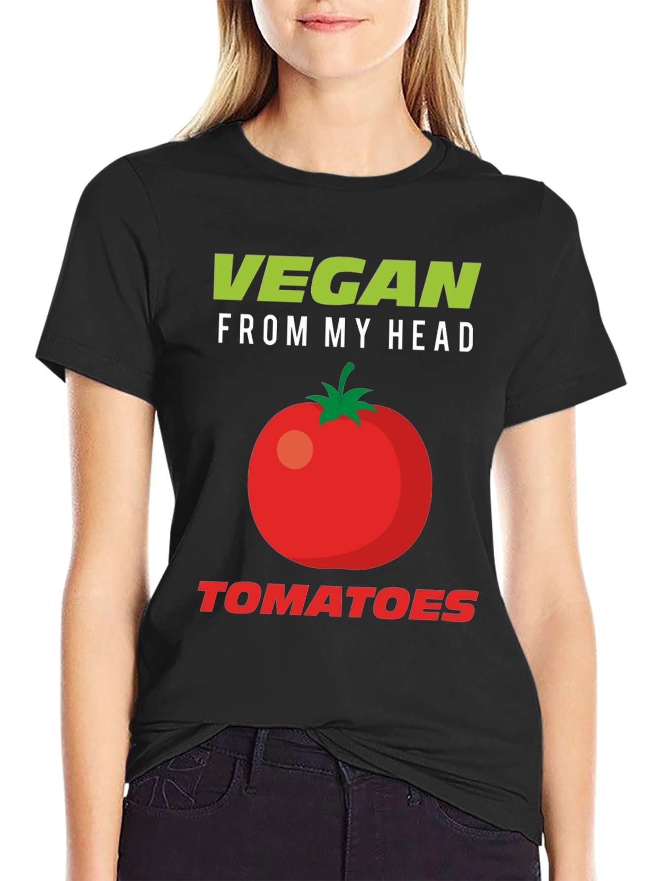 Vegan From My Head Tomatoes Graphic T-Shirt