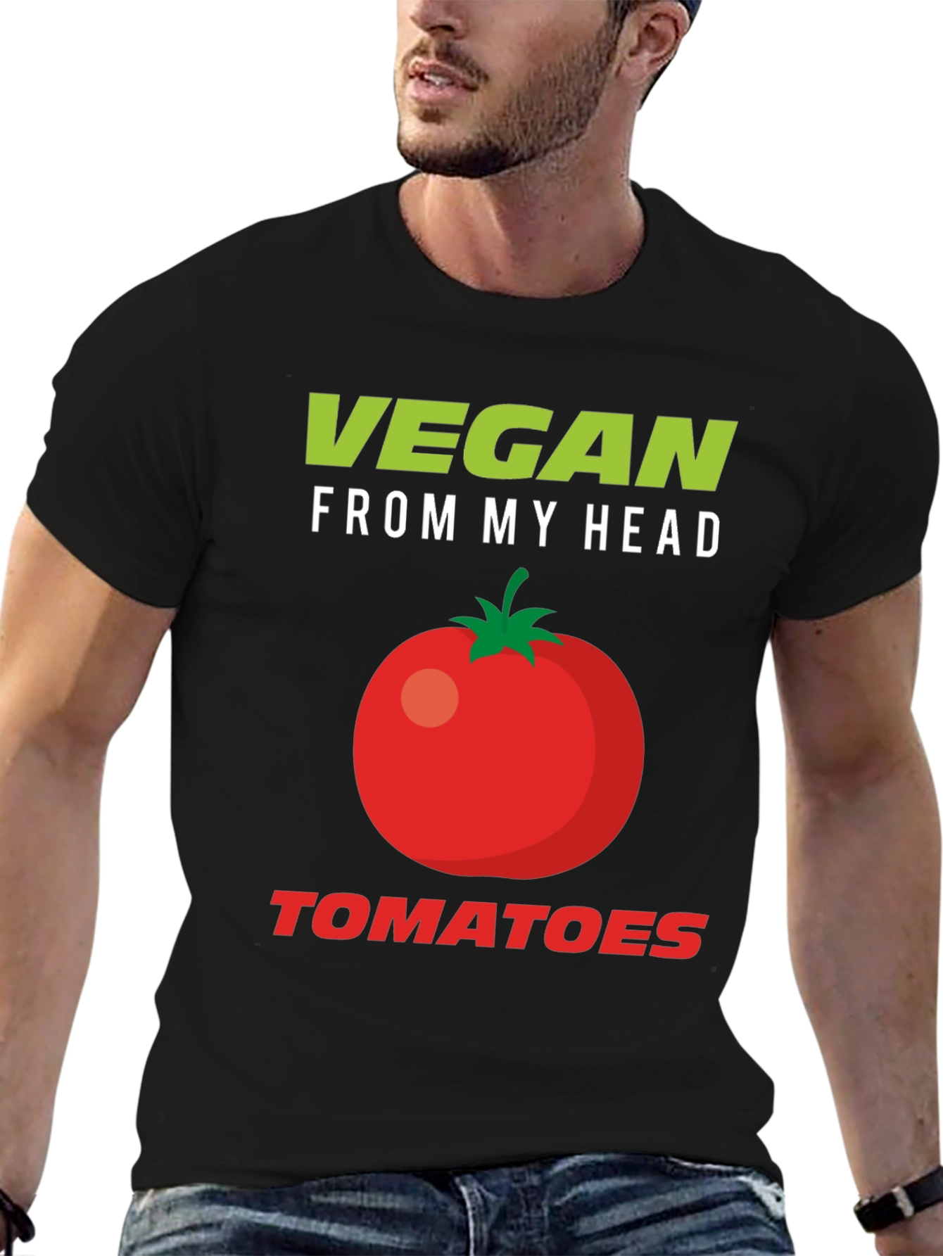Vegan From My Head Tomatoes Graphic T-Shirt