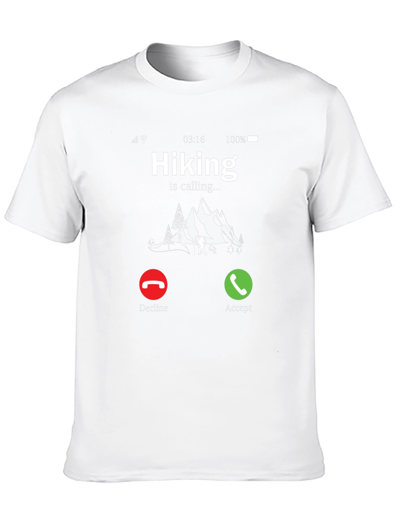 Hiking is Calling Black T-Shirt