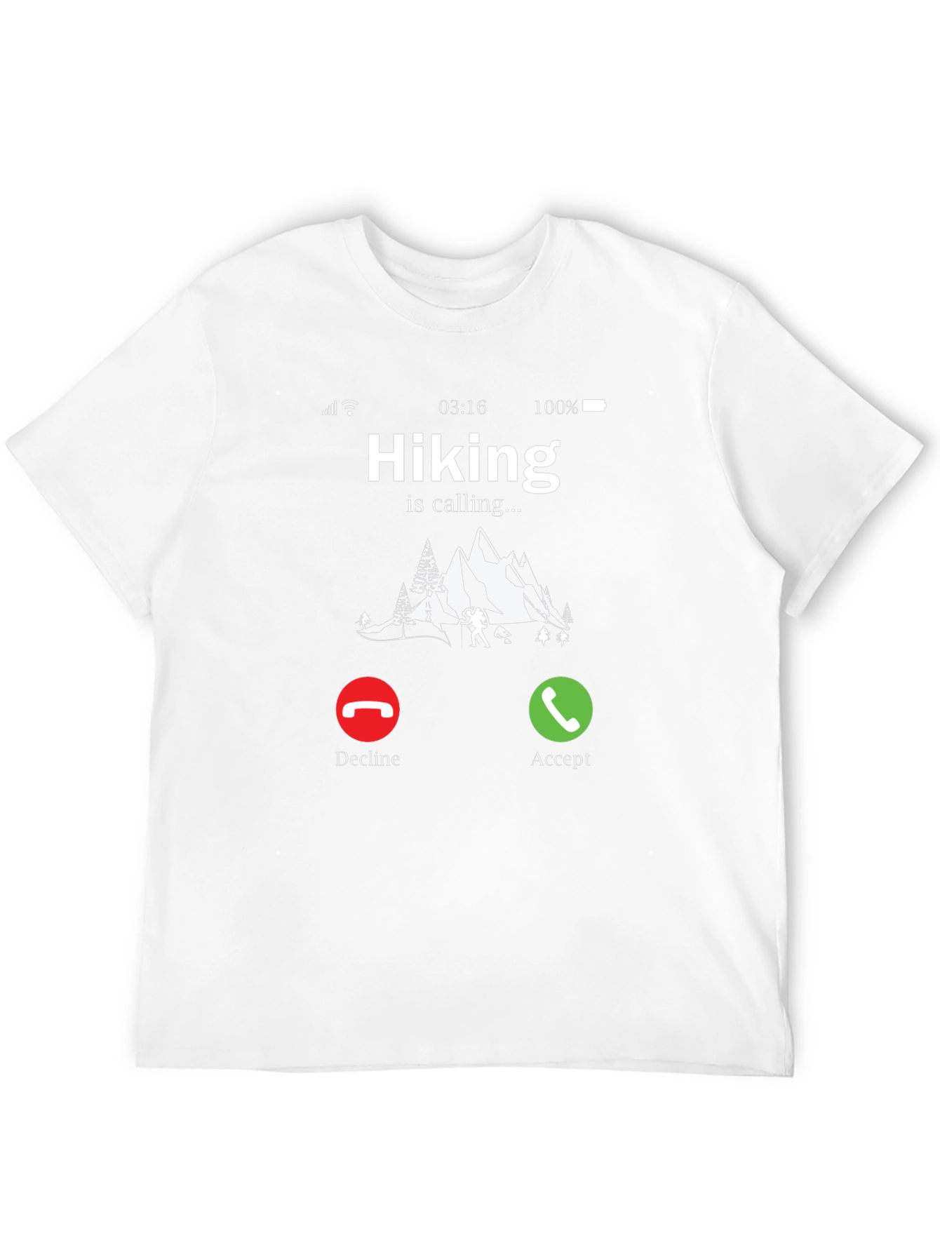 Hiking is Calling Black T-Shirt