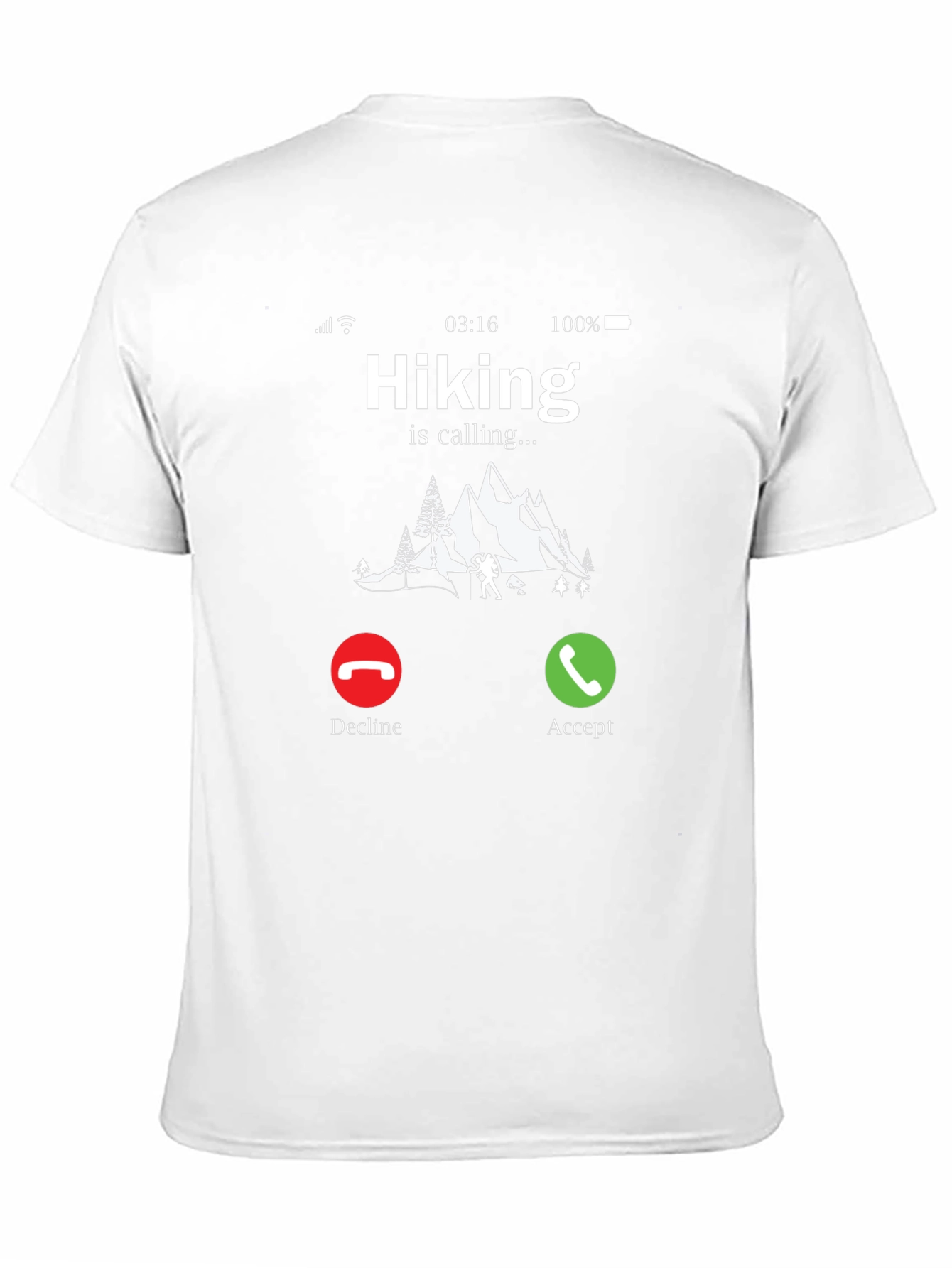 Hiking is Calling Black T-Shirt