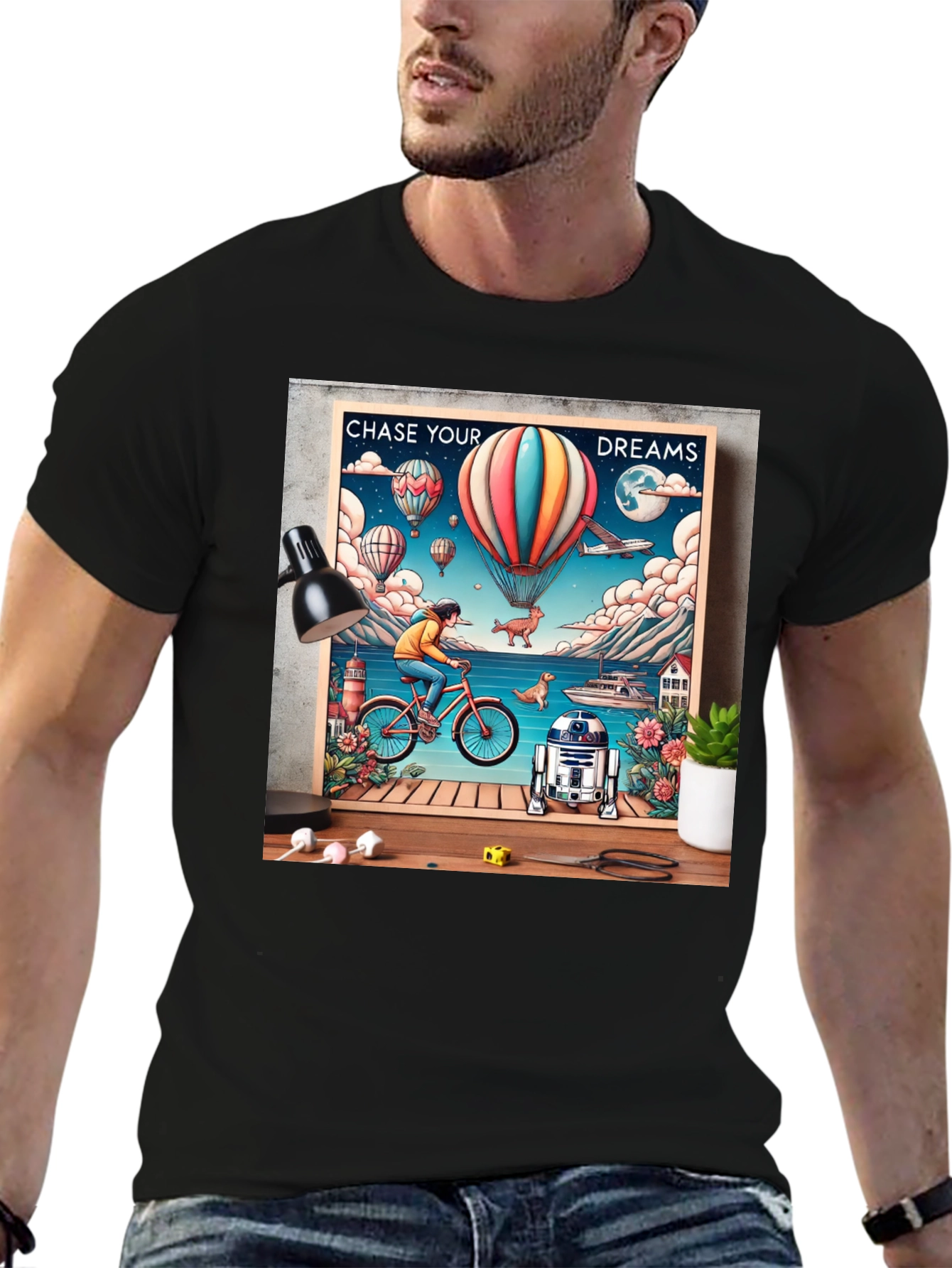 Chase Your Dreams Graphic Tee - Inspiring Design