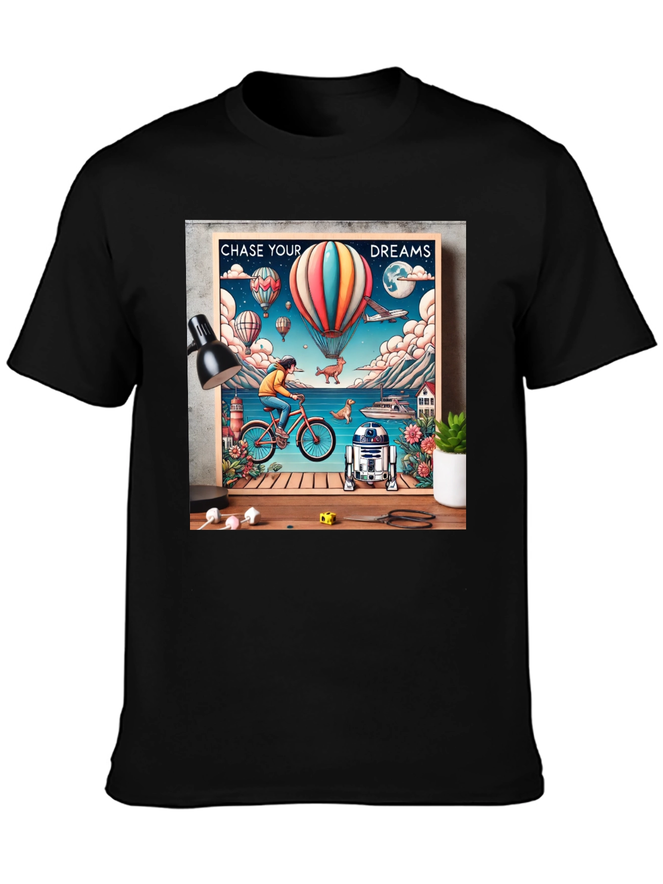 Chase Your Dreams Graphic Tee - Inspiring Design