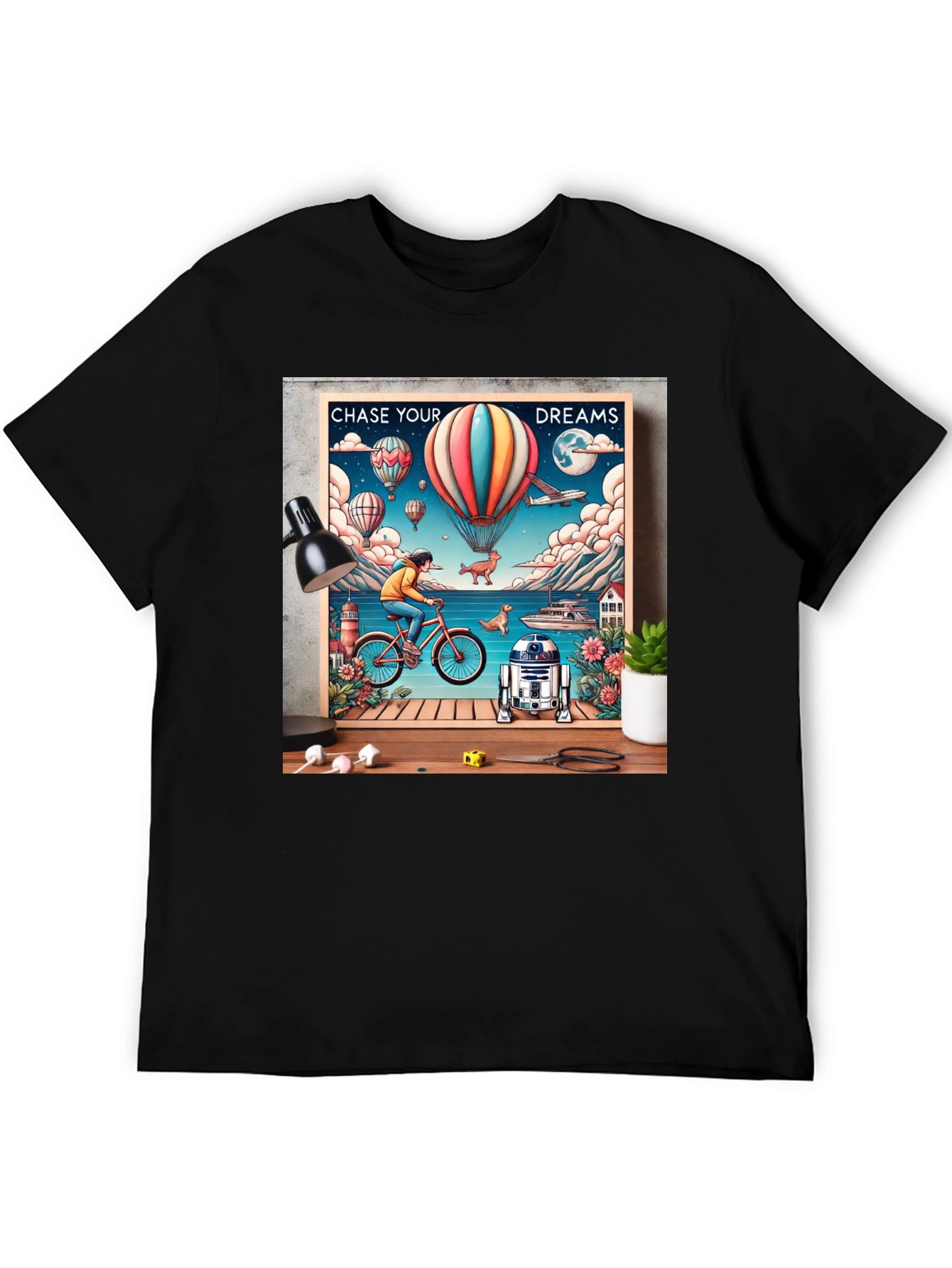 Chase Your Dreams Graphic Tee - Inspiring Design