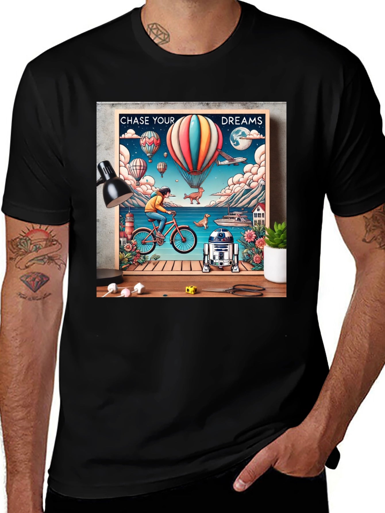 Chase Your Dreams Graphic Tee - Inspiring Design