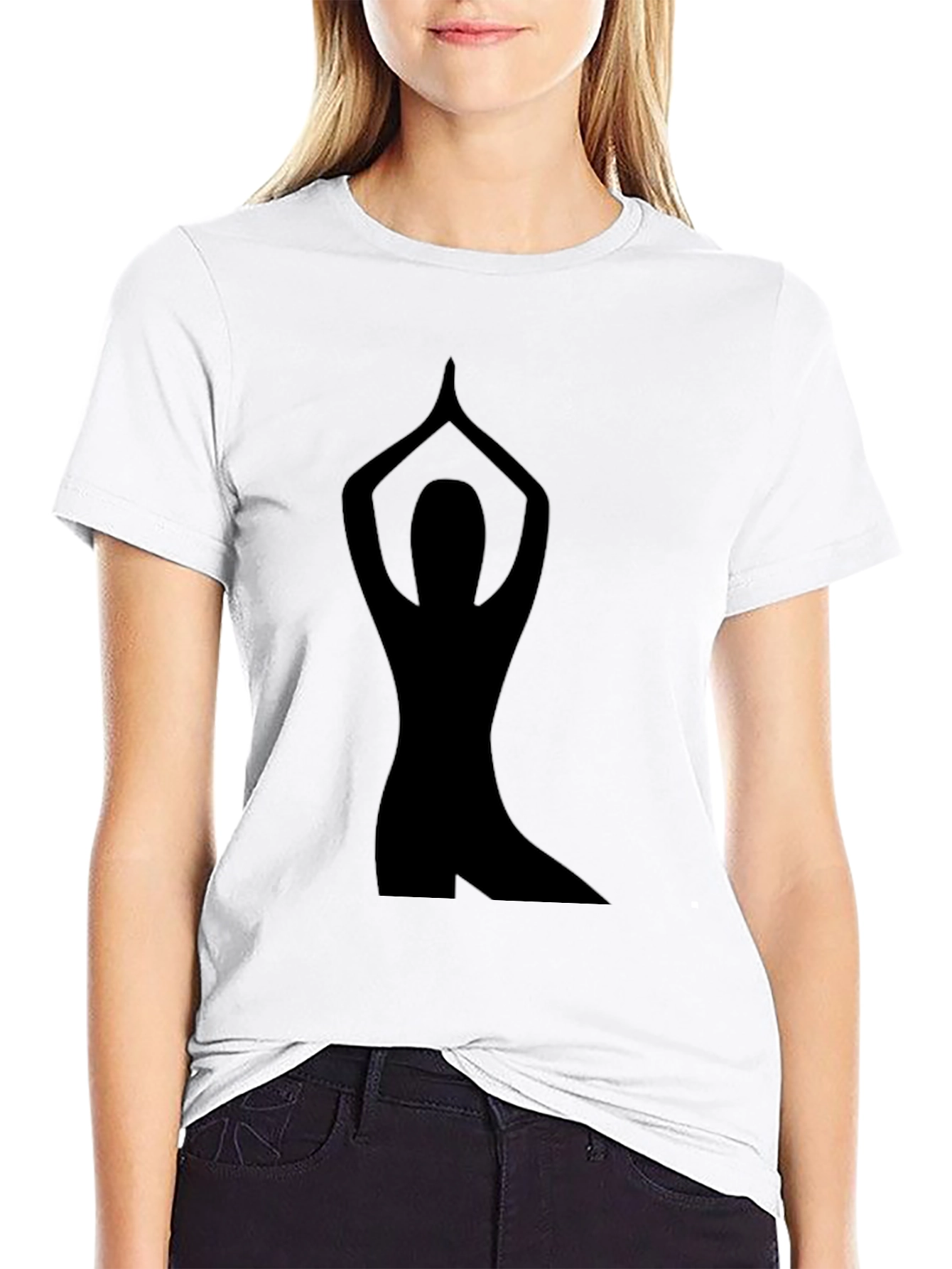 Yoga Pose Graphic Tee - Black