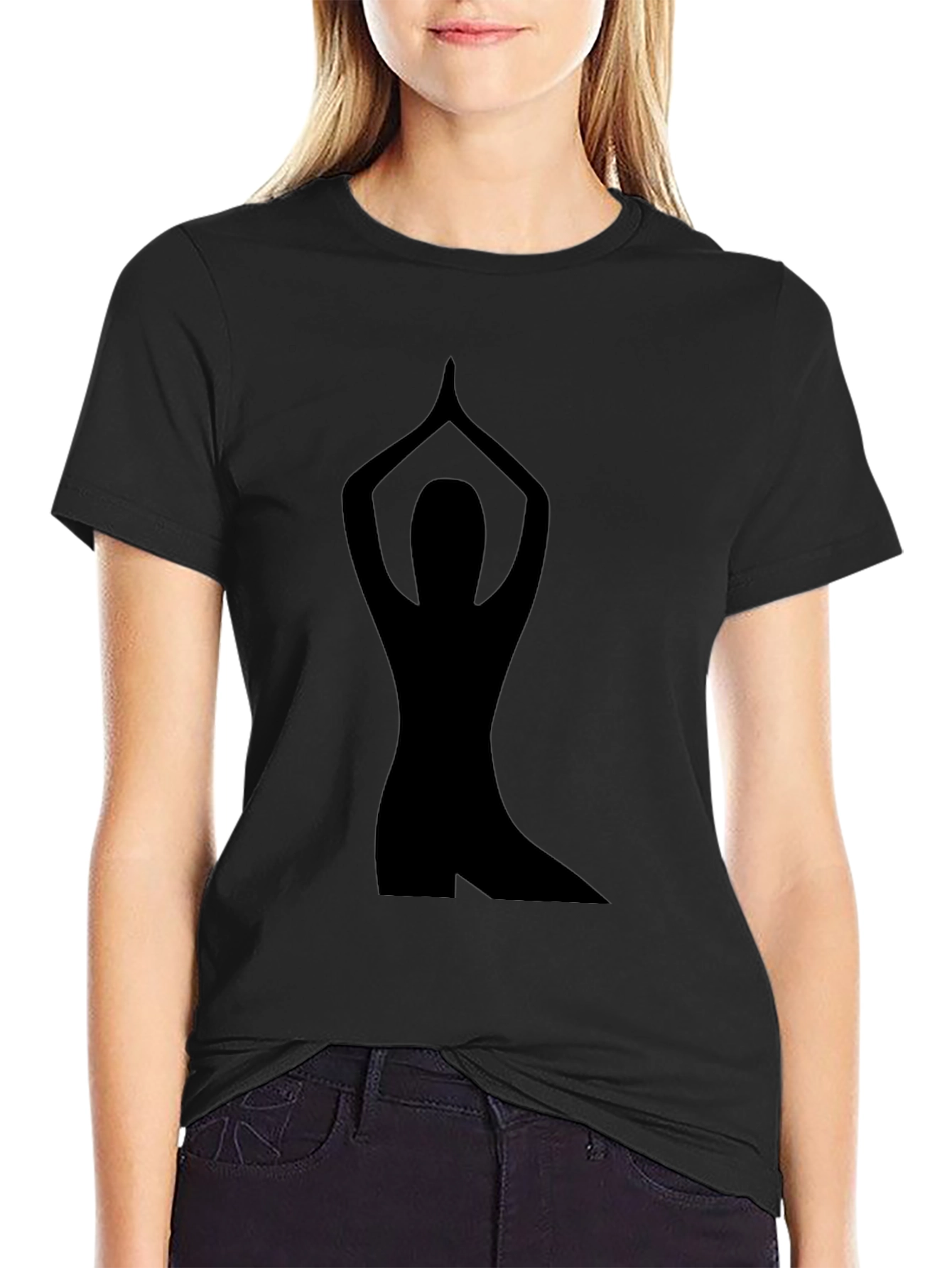 Yoga Pose Graphic Tee - Black