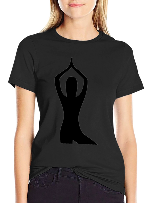 Yoga Pose Graphic Tee - Black