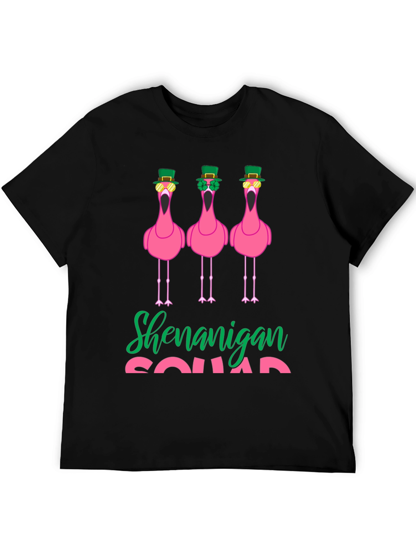 St. Patricks Day Flamingo Shenanigan Squad T-Shirt