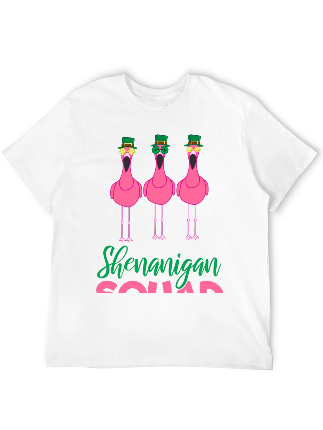 St. Patricks Day Flamingo Shenanigan Squad T-Shirt