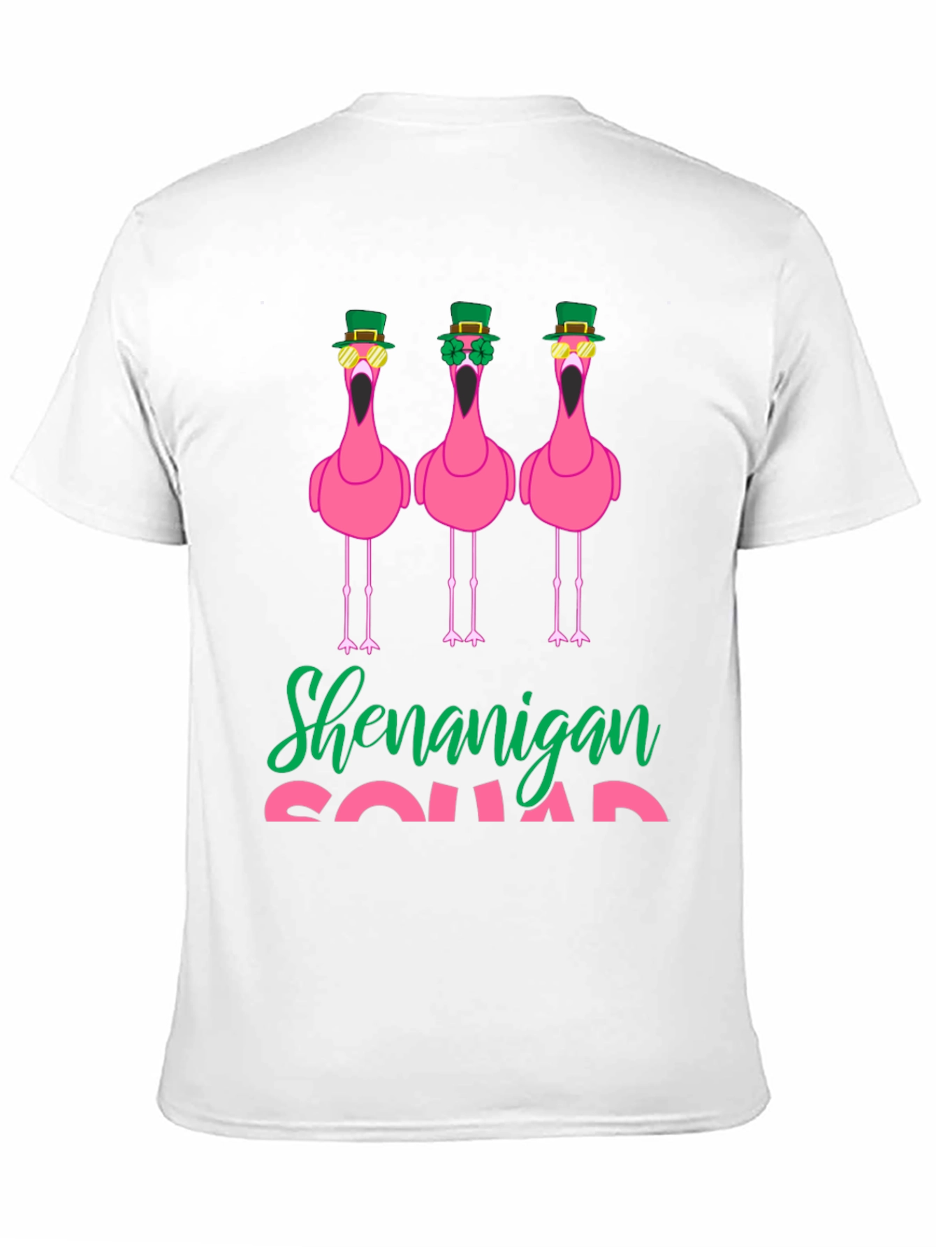 St. Patricks Day Flamingo Shenanigan Squad T-Shirt