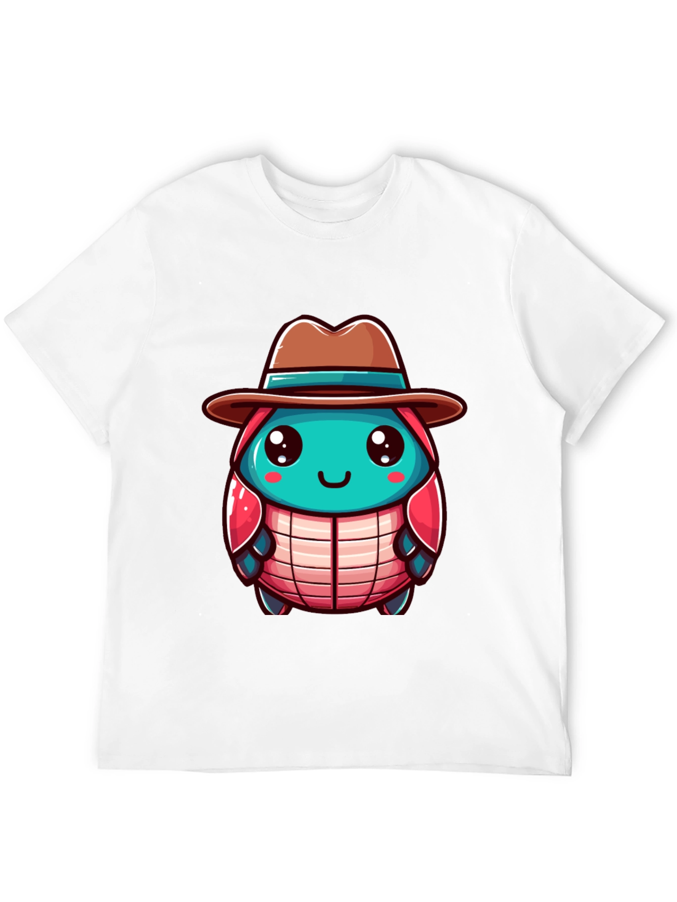 Cartoon Character on Black T-Shirt