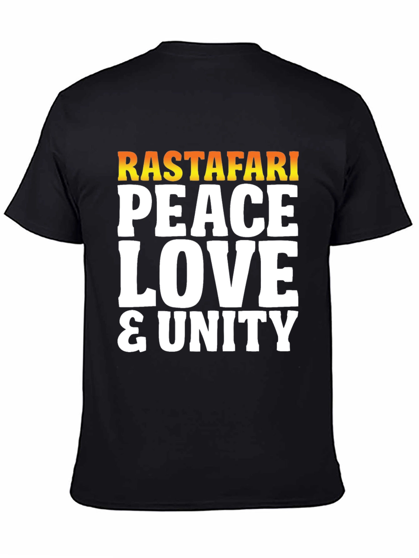 Rastafari Peace Love & Unity Graphic T-Shirt