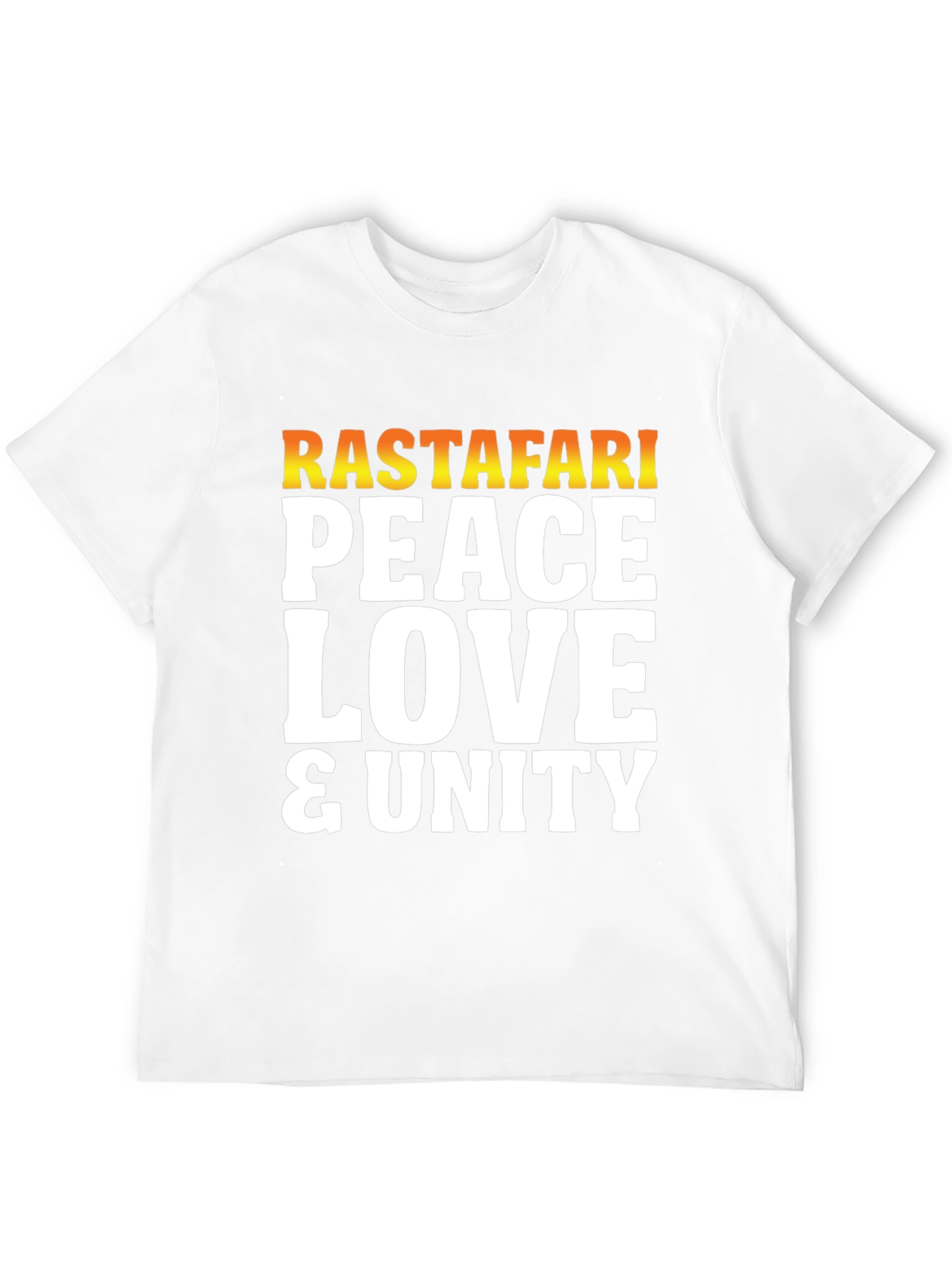 Rastafari Peace Love & Unity Graphic T-Shirt