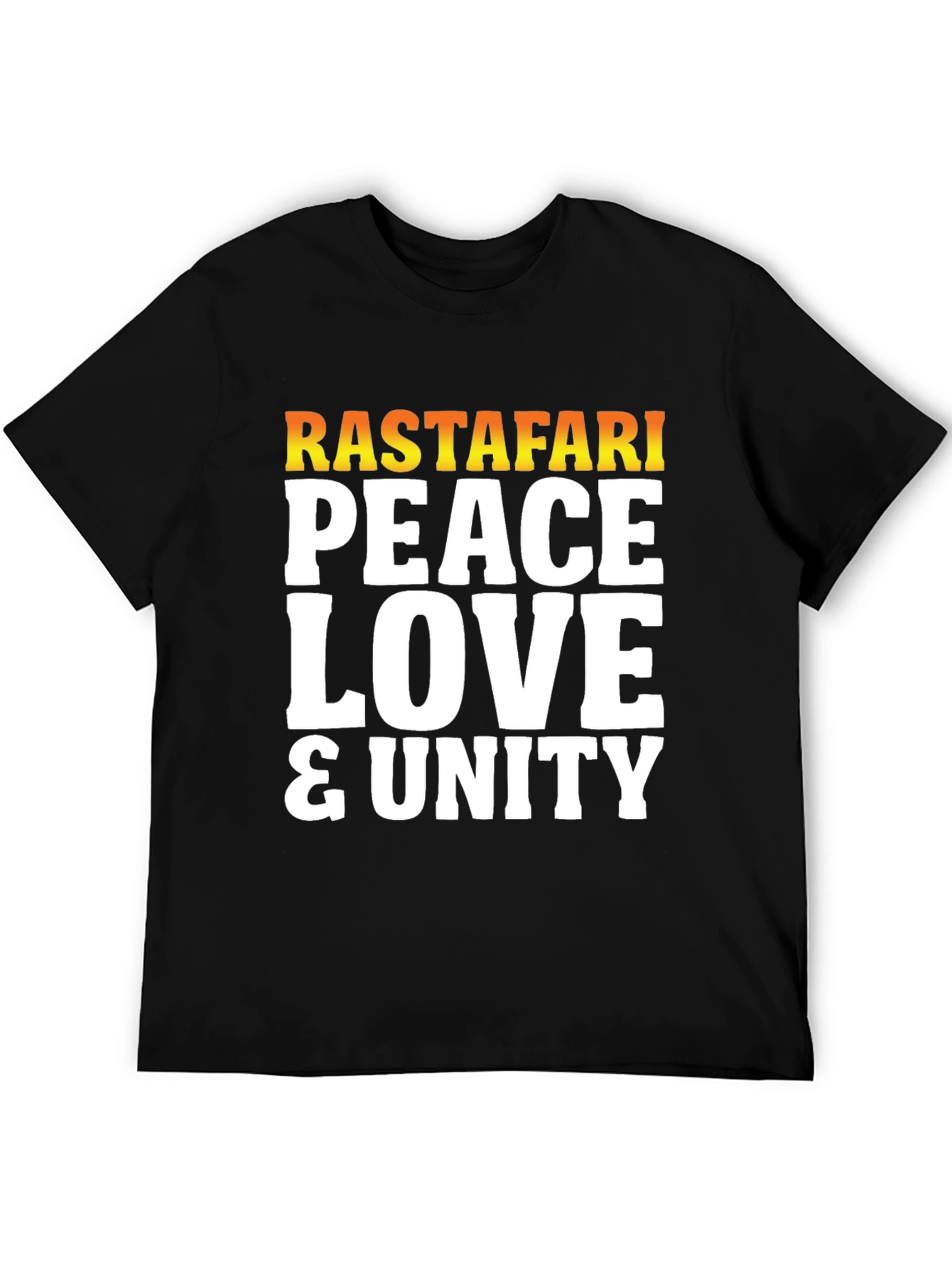 Rastafari Peace Love & Unity Graphic T-Shirt