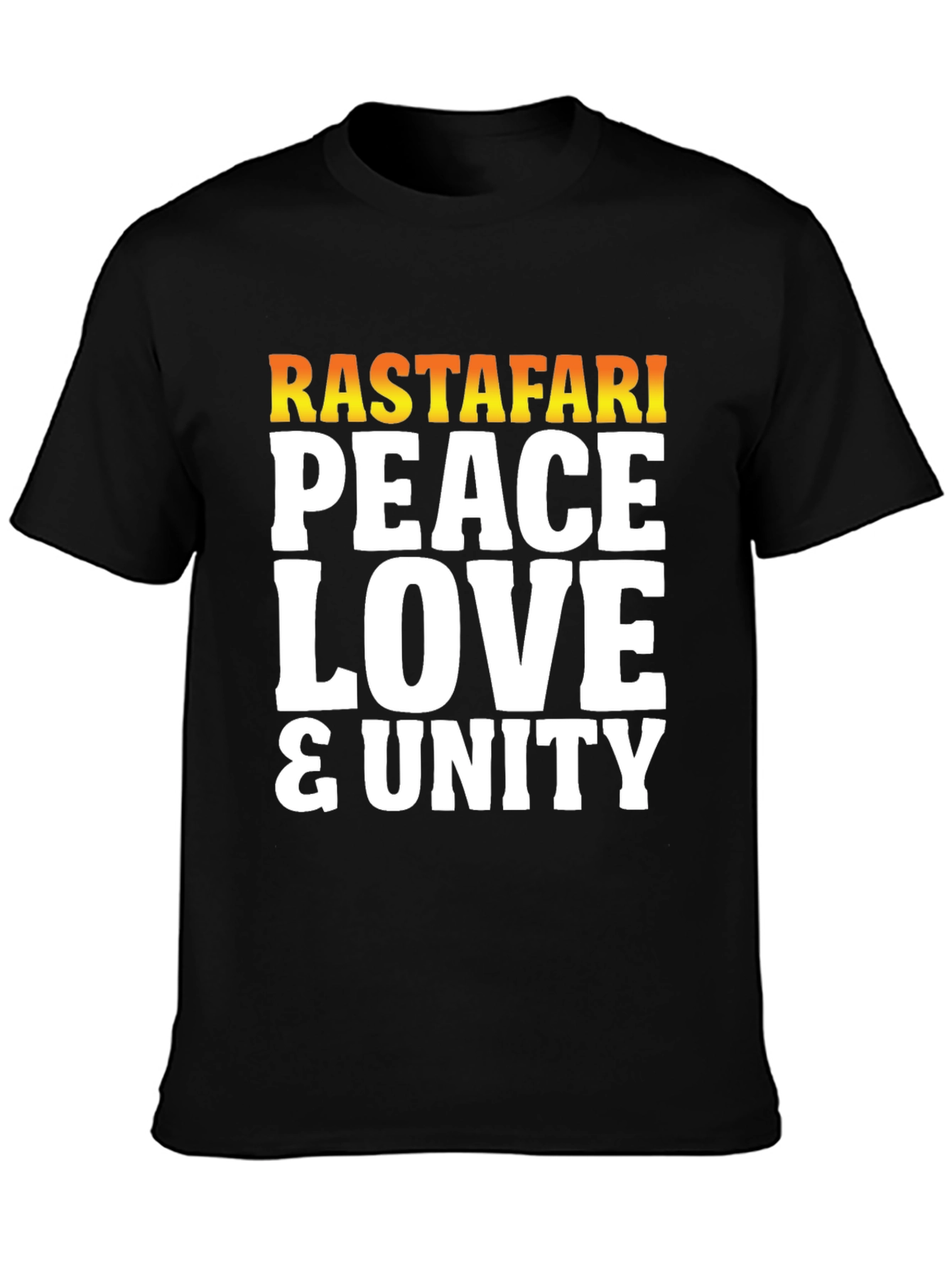 Rastafari Peace Love & Unity Graphic T-Shirt