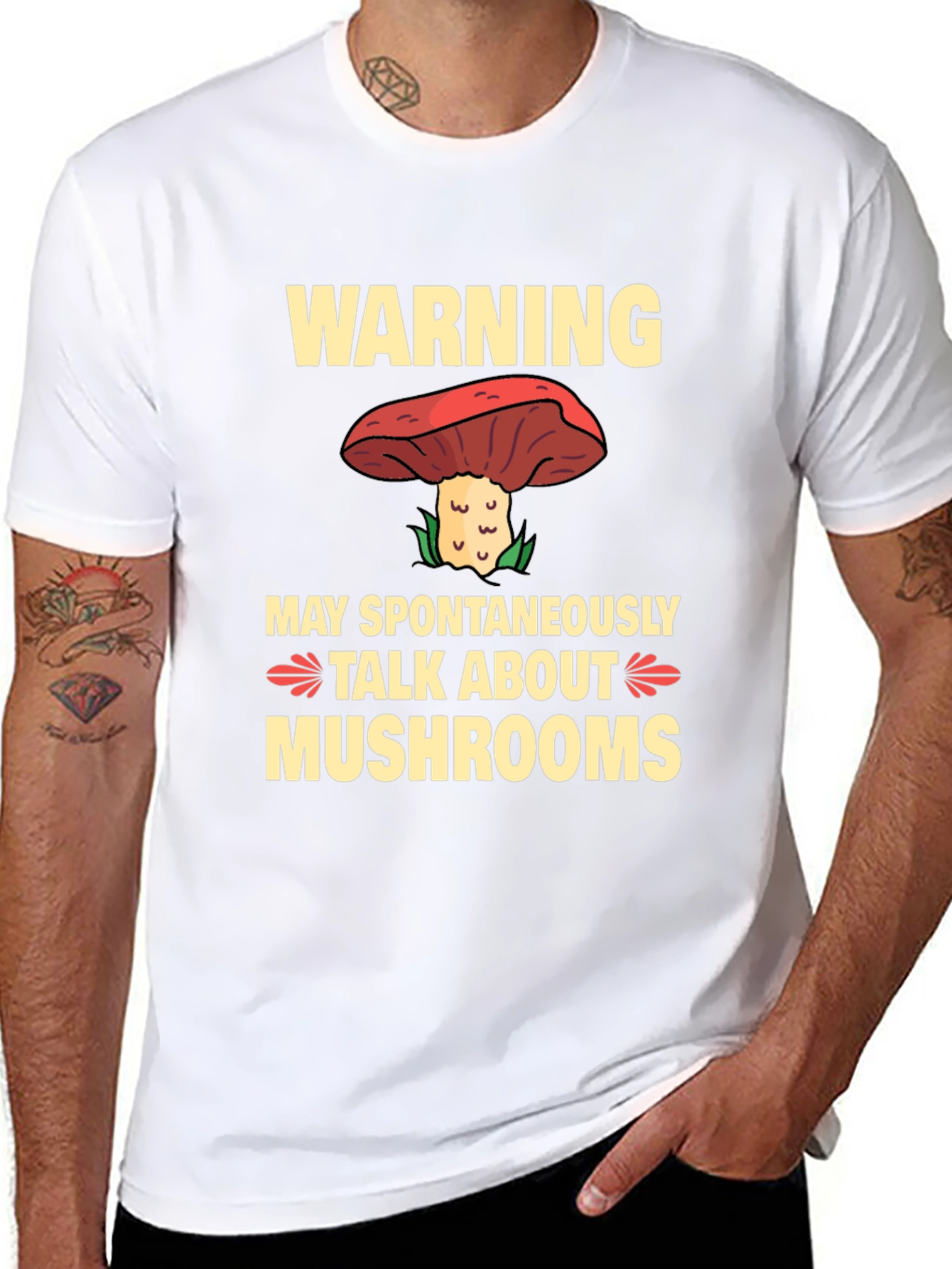Warning May Spontaneously Talk About Mushrooms T-Shirt