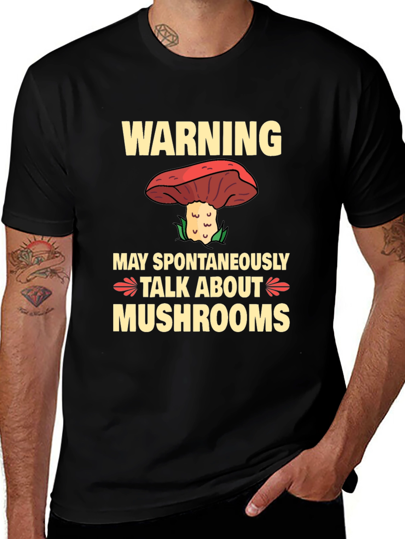 Warning May Spontaneously Talk About Mushrooms T-Shirt