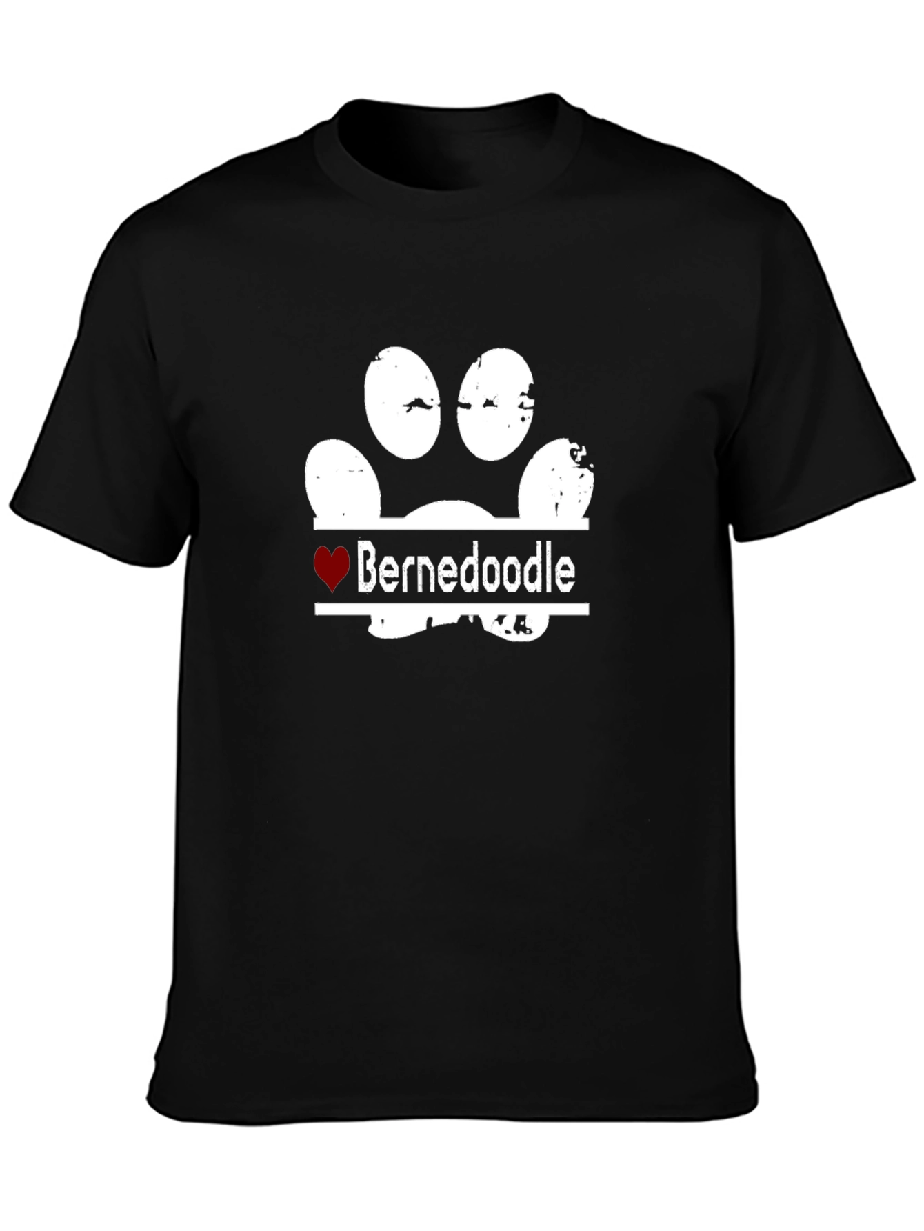 Bernedoodle Paw Print T-Shirt - Dog Lover Tee