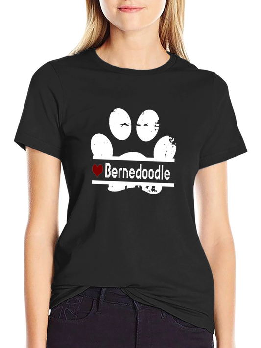 Bernedoodle Paw Print T-Shirt - Dog Lover Tee