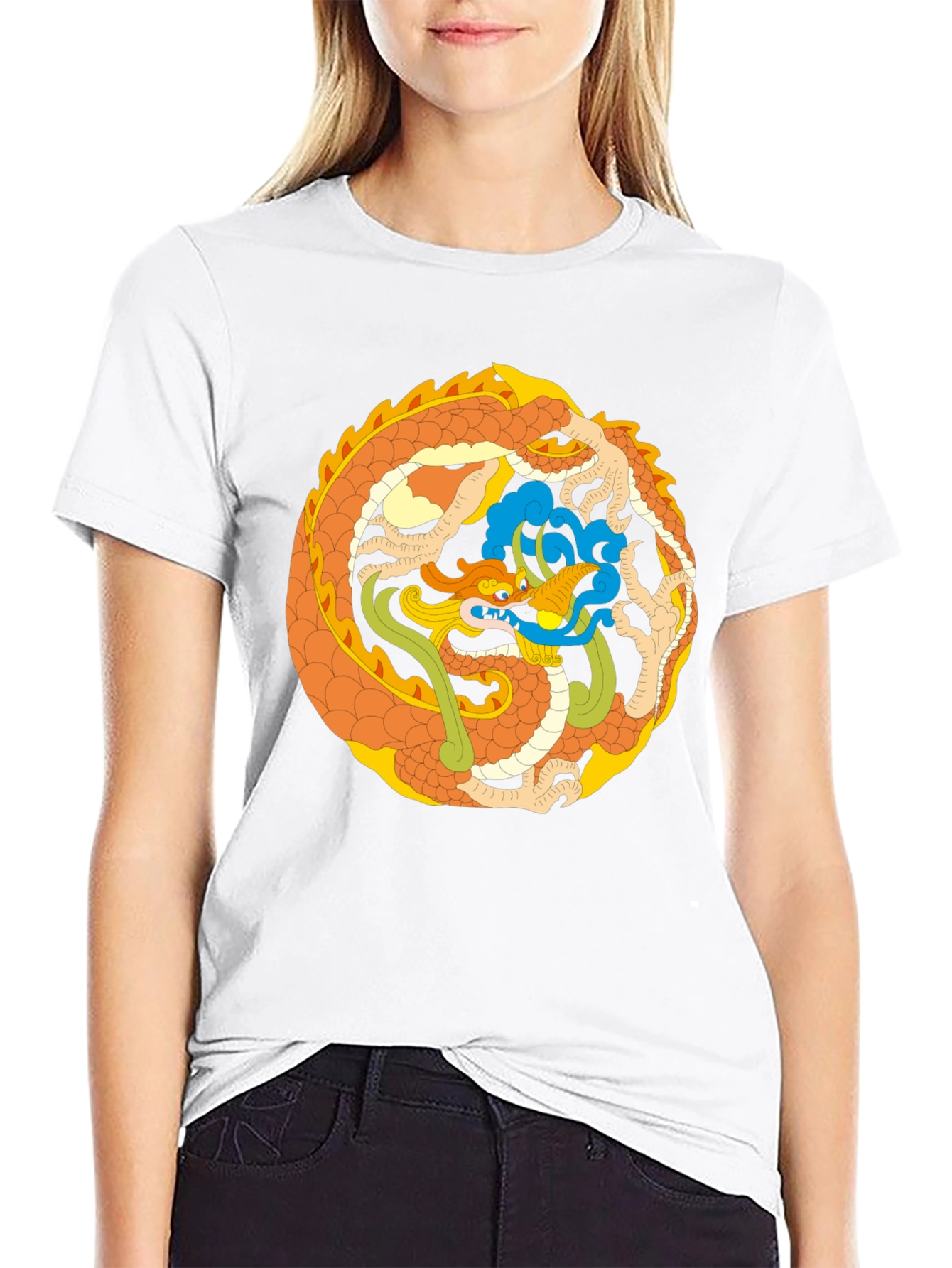 Dragon Circle Graphic Tee - Stylish & Unique Design