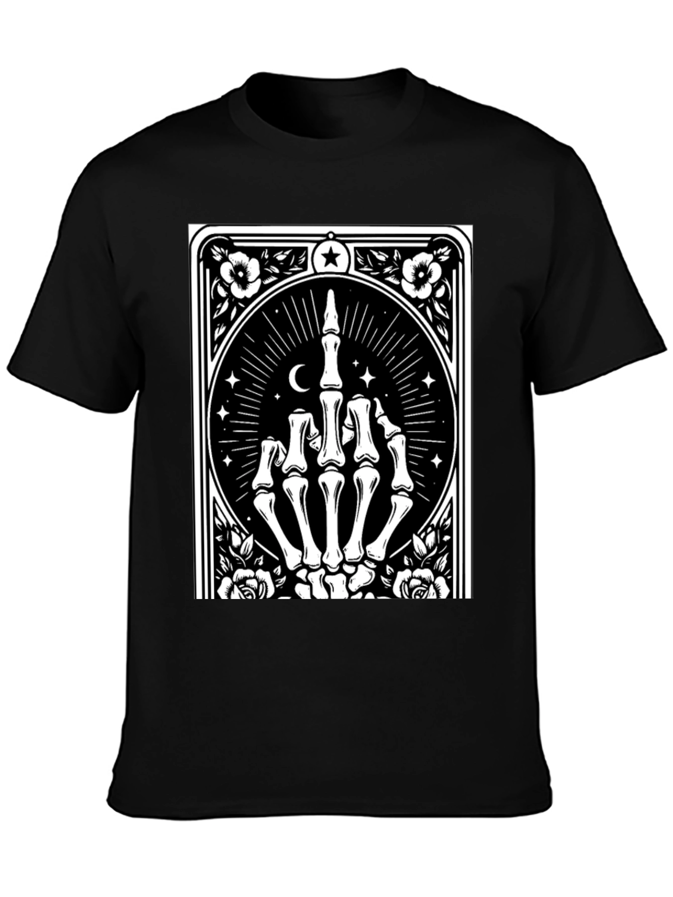 Skeleton Hand Graphic Black T-Shirt