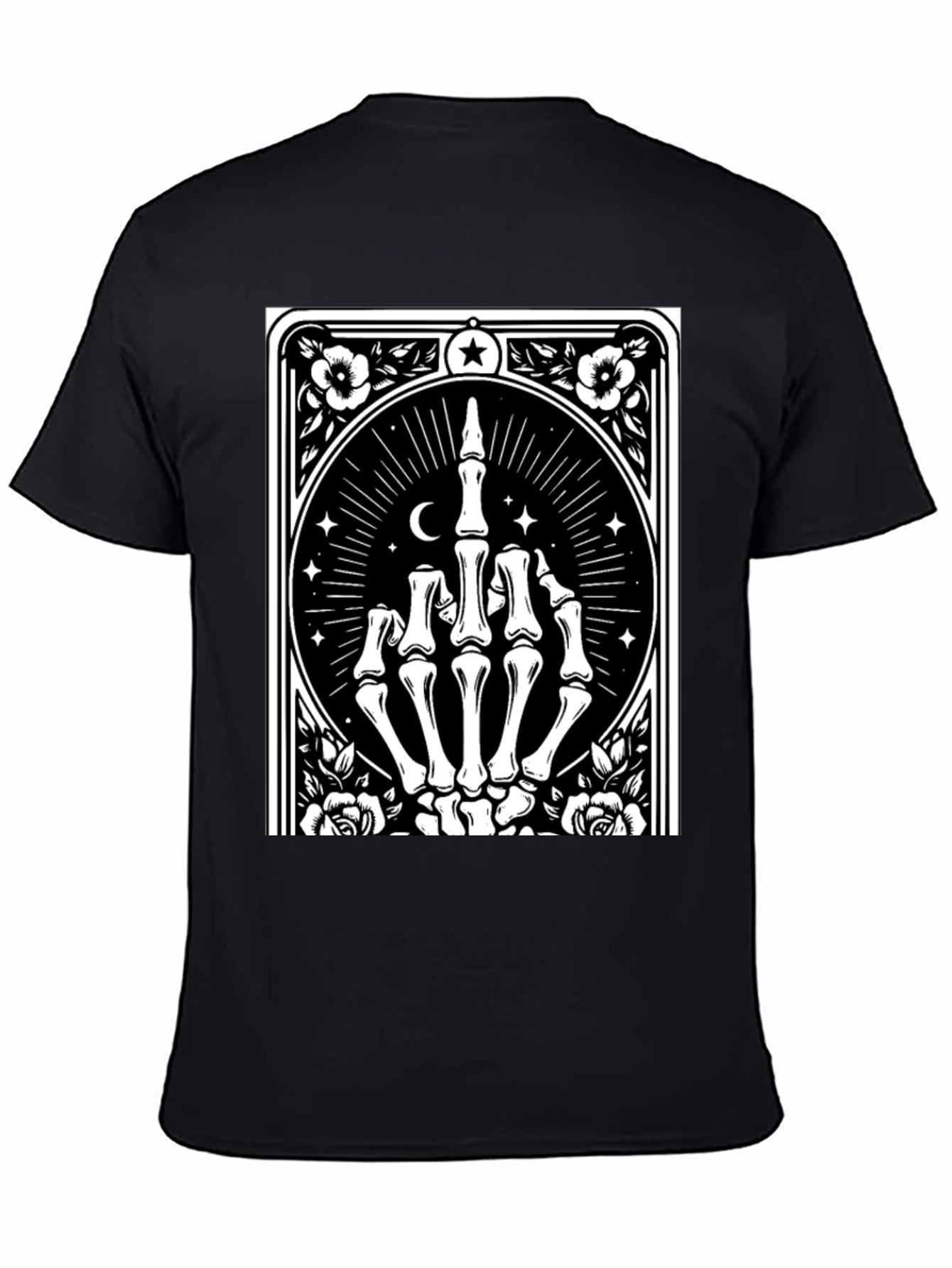 Skeleton Hand Graphic Black T-Shirt