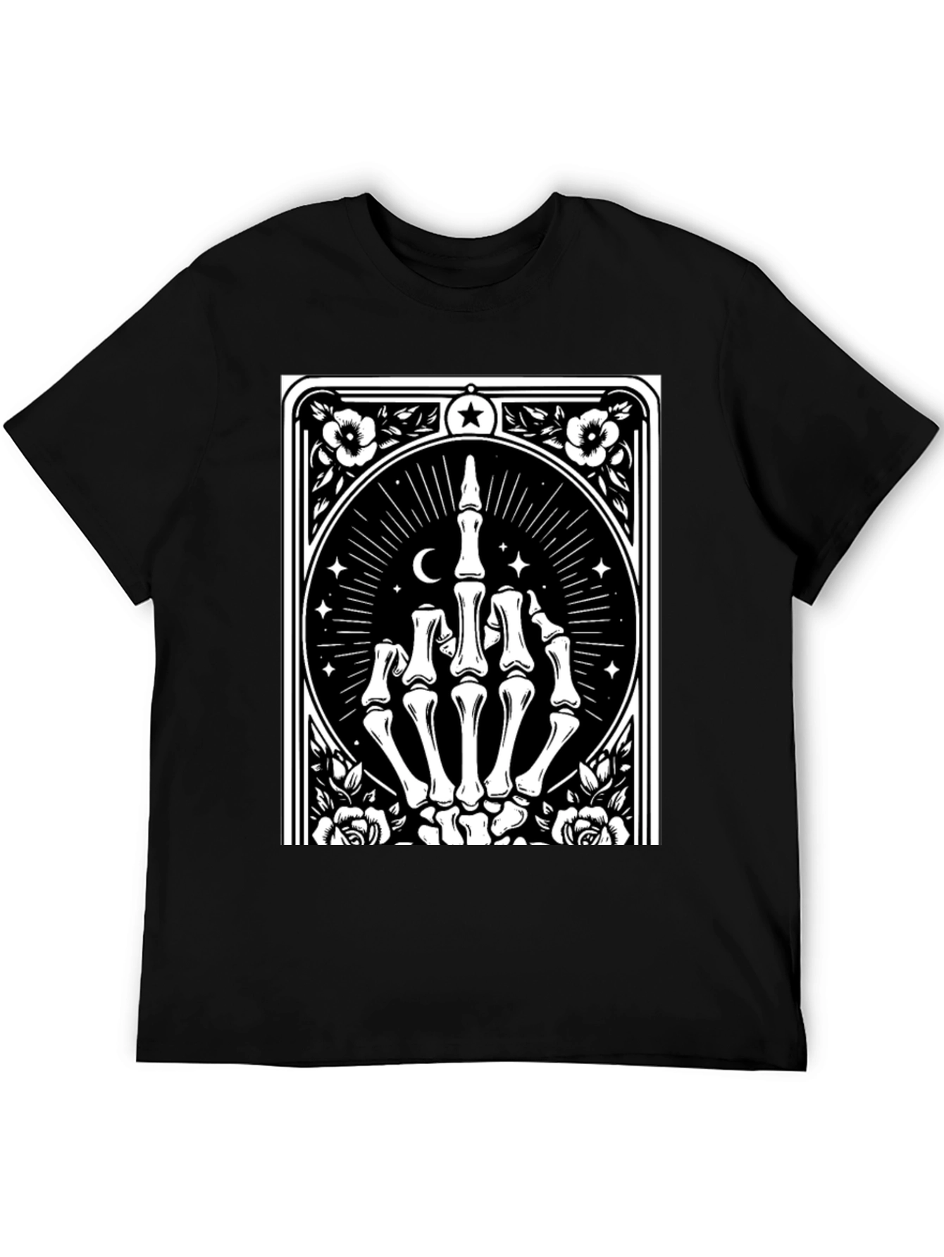 Skeleton Hand Graphic Black T-Shirt