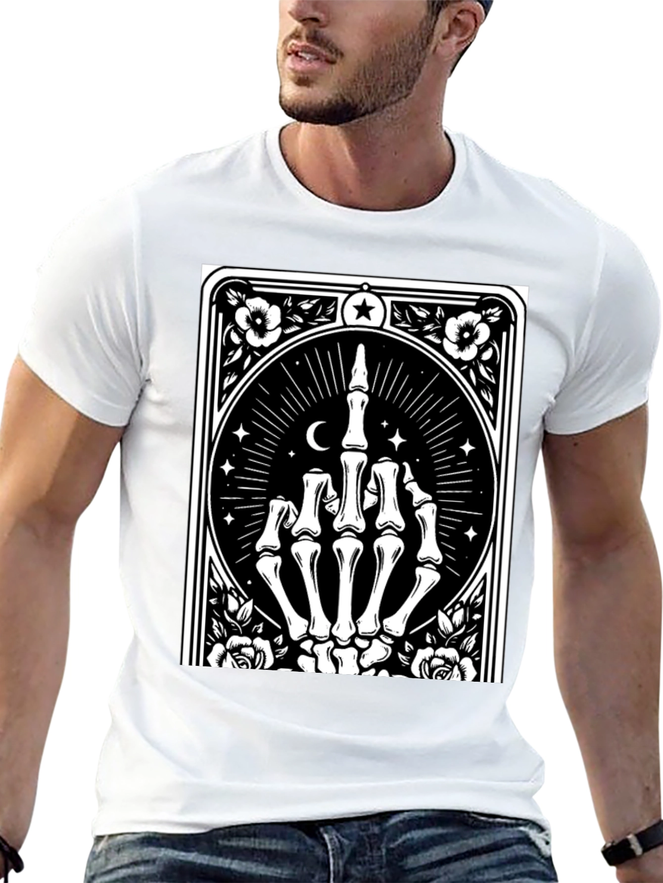 Skeleton Hand Graphic Black T-Shirt