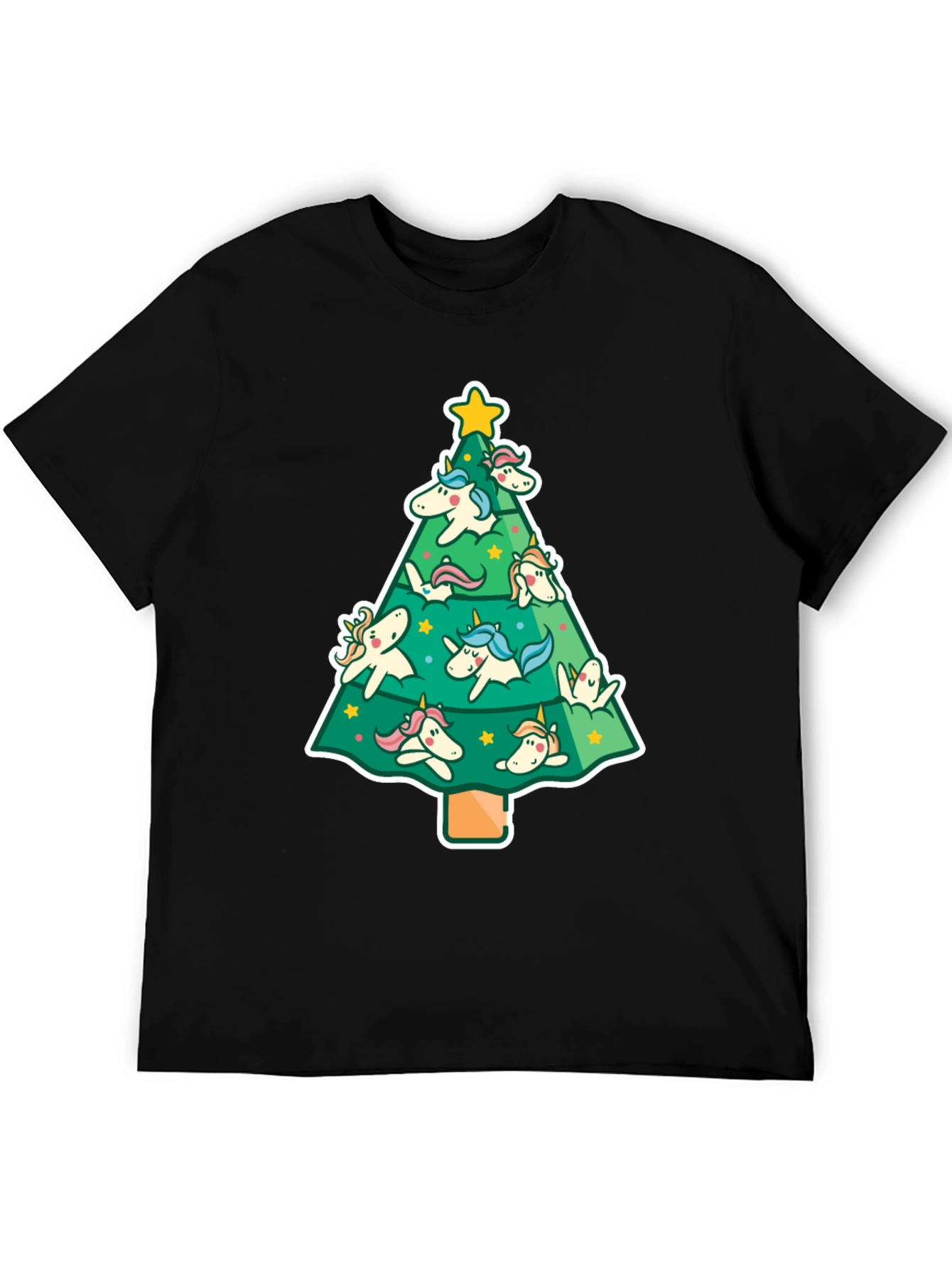 Unicorn Christmas Tree Graphic Tee