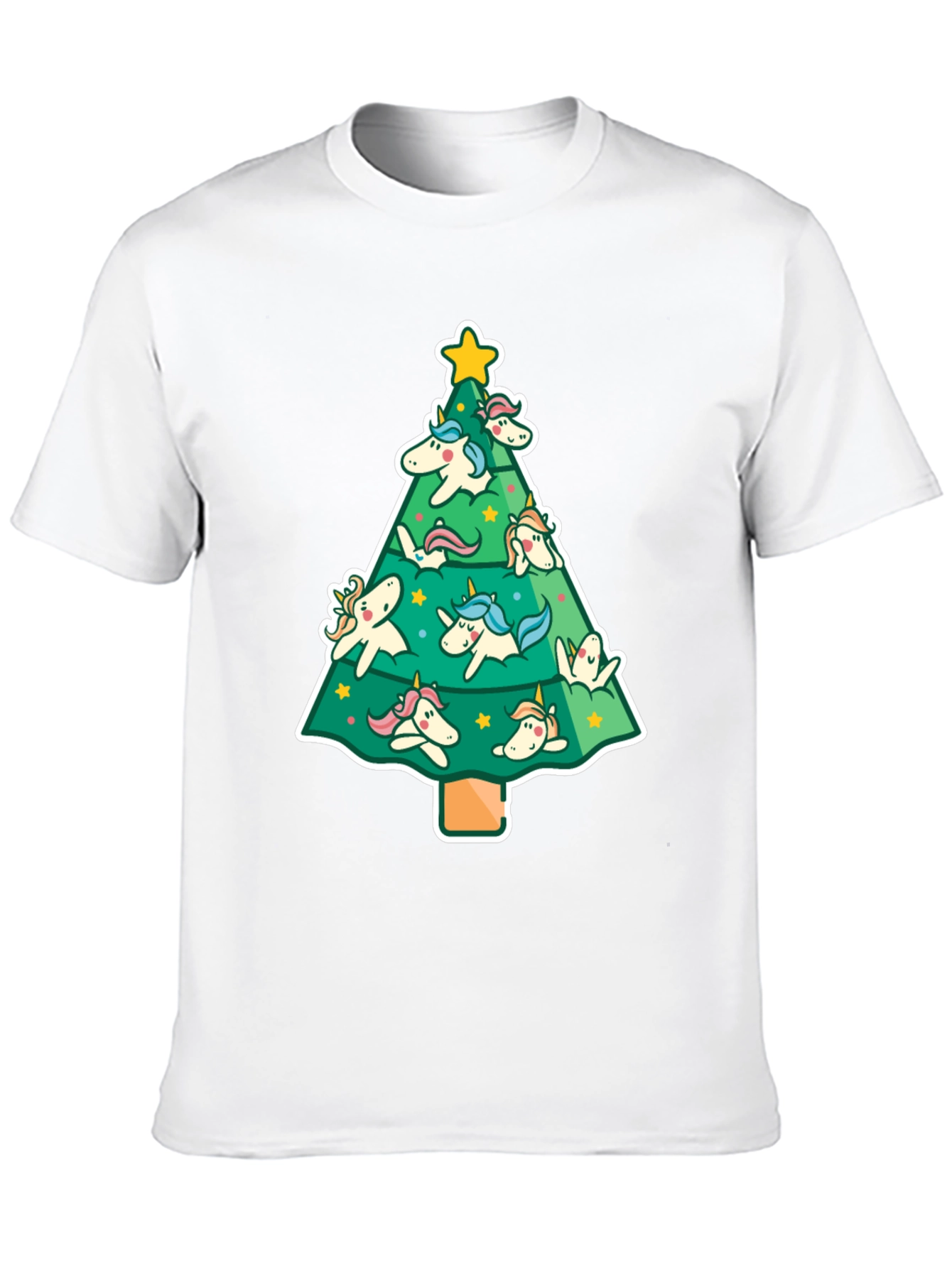 Unicorn Christmas Tree Graphic Tee