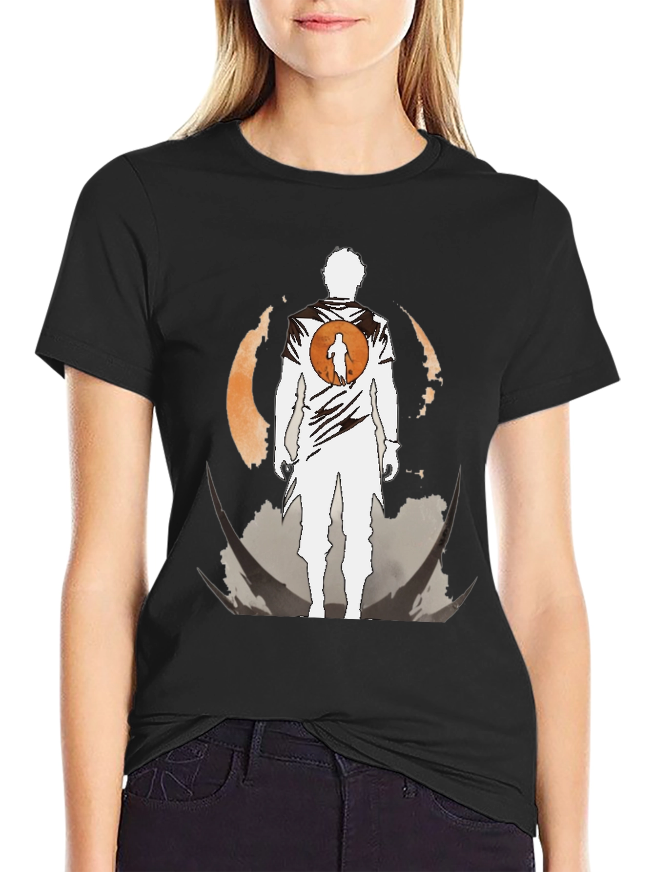 Stylish Graphic Tee - Anime Silhouette