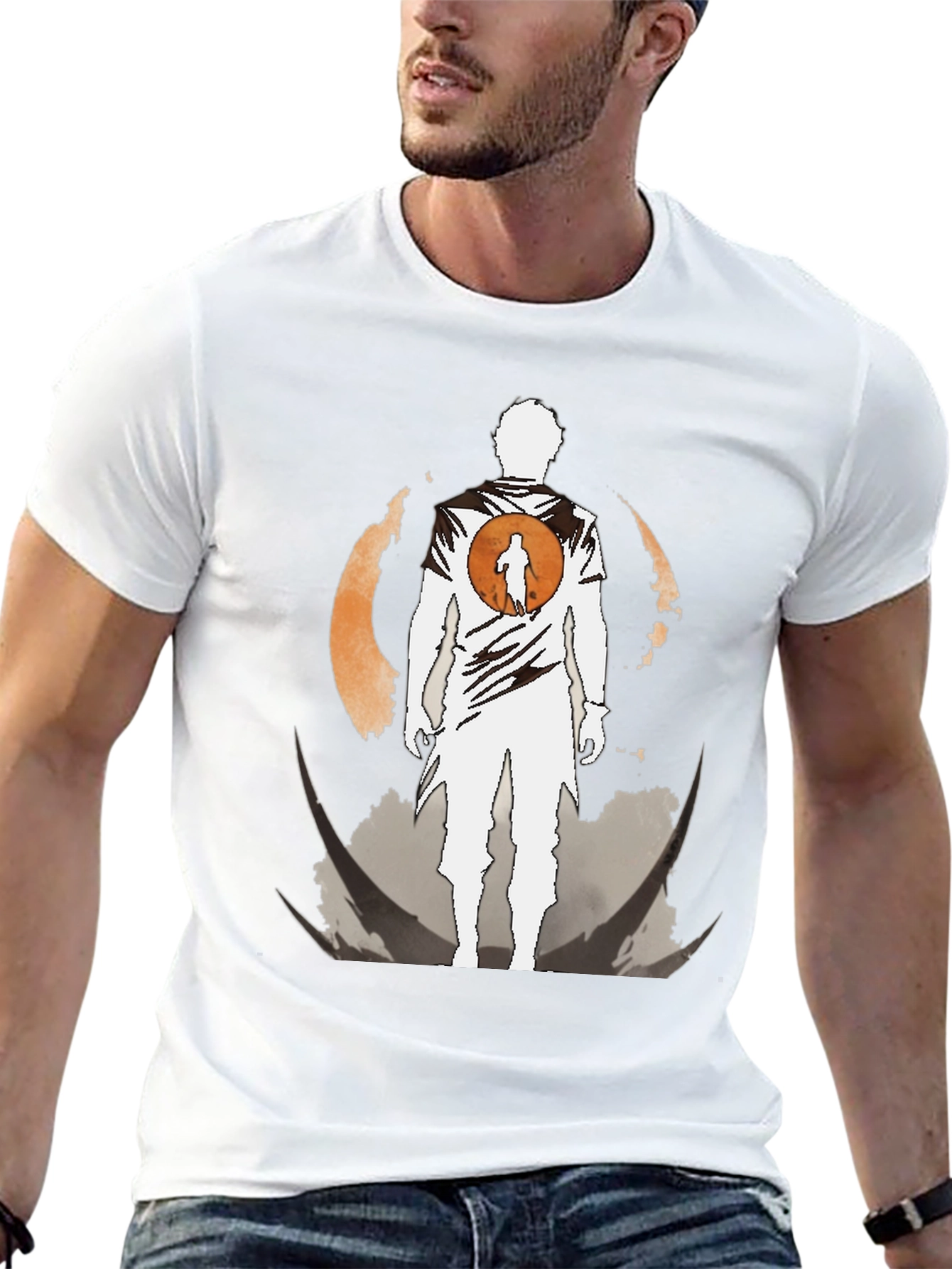 Stylish Graphic Tee - Anime Silhouette