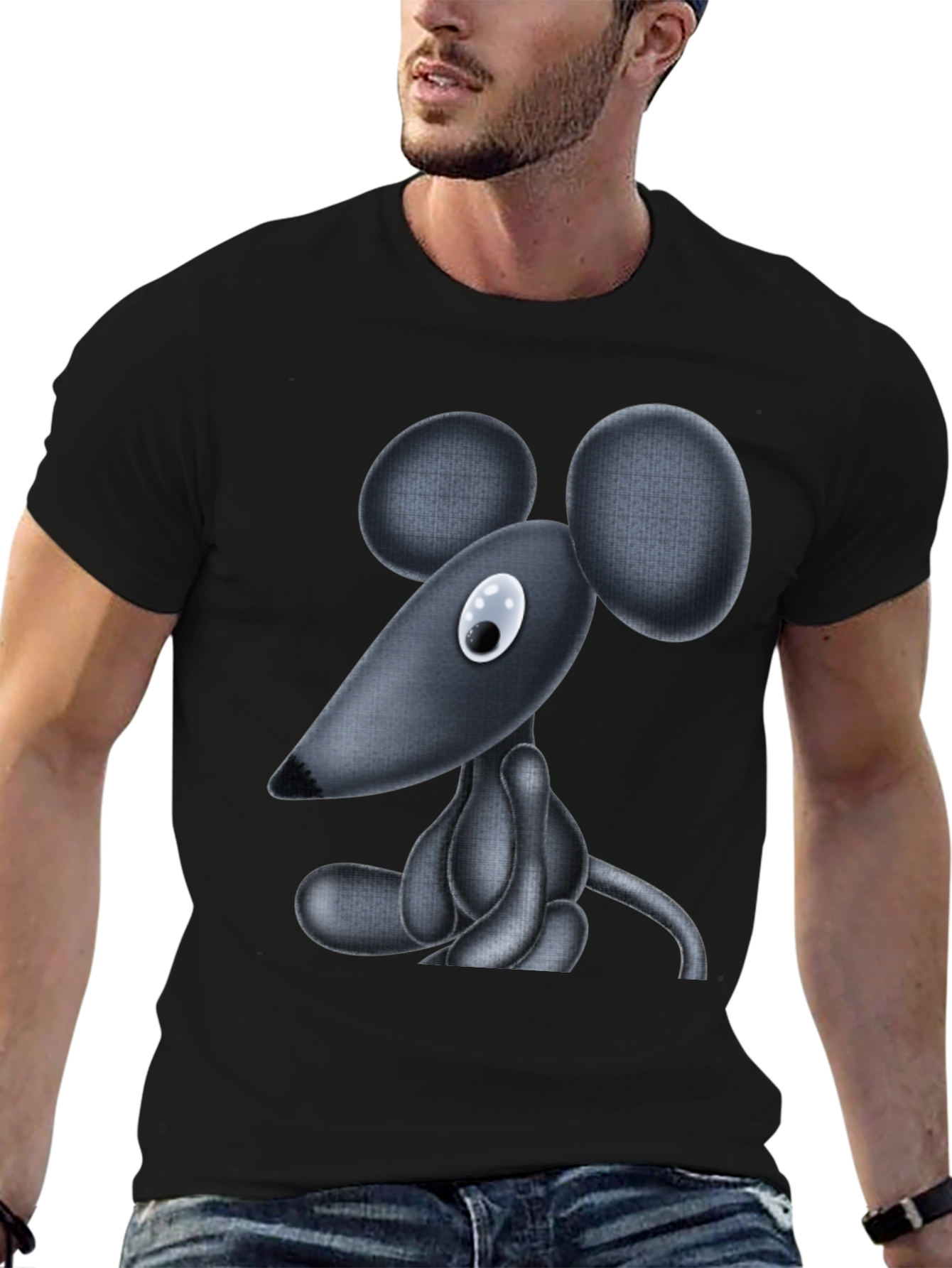 Cartoon Mouse Graphic T-Shirt