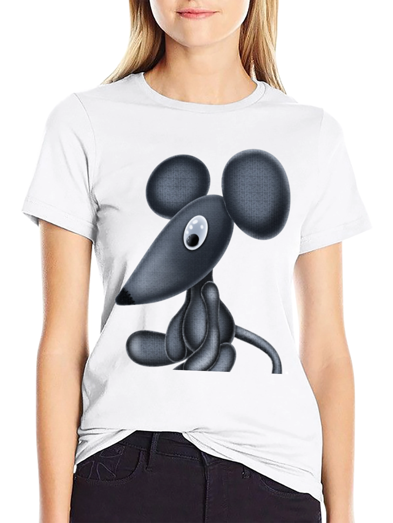 Cartoon Mouse Graphic T-Shirt