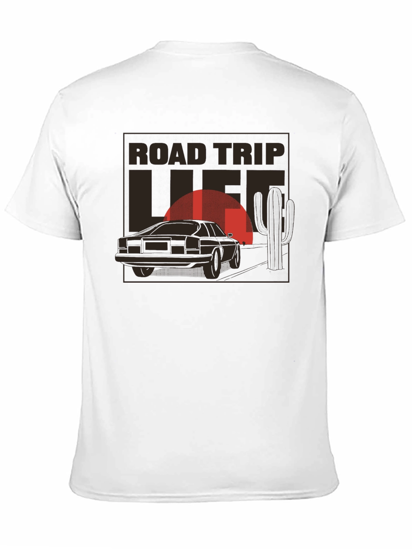 Road Trip Life Graphic T-Shirt - Black