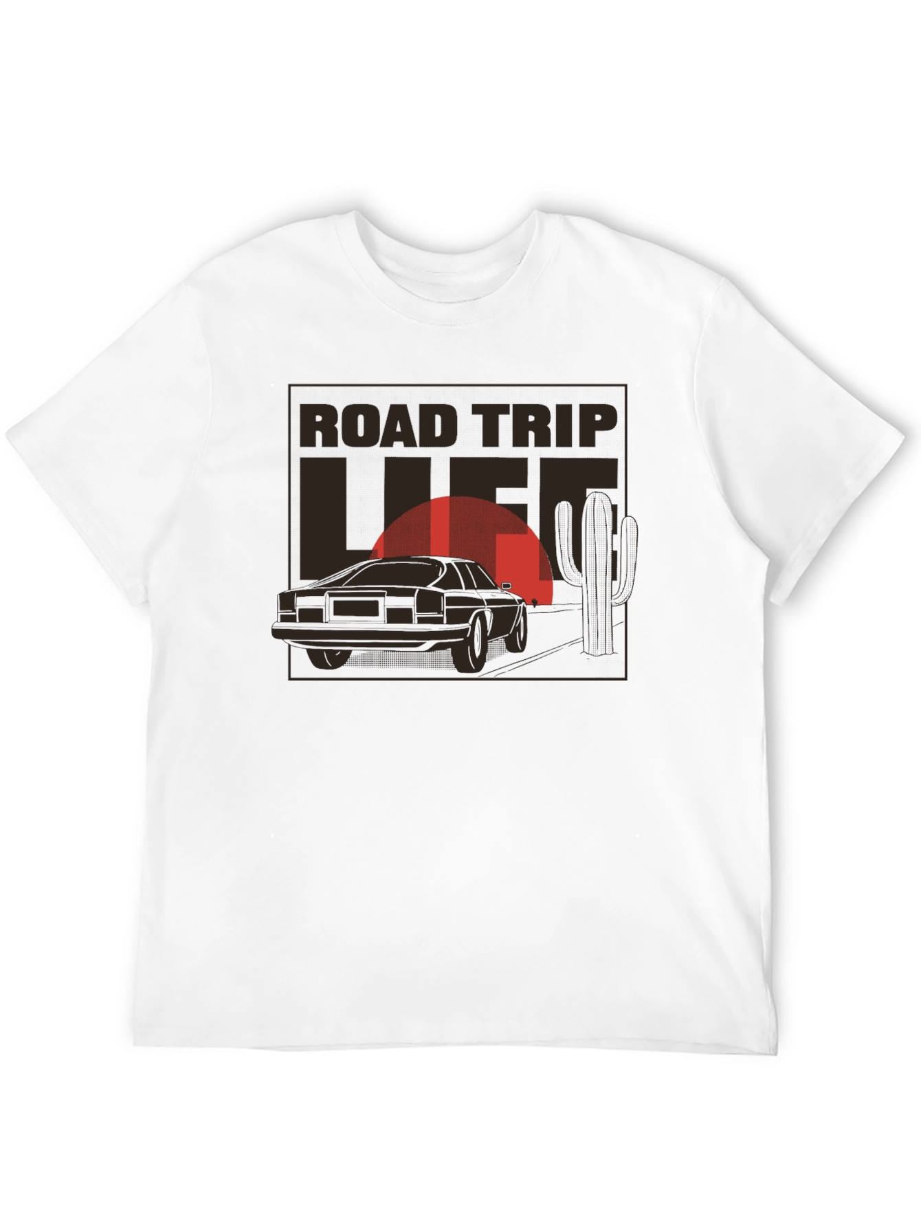 Road Trip Life Graphic T-Shirt - Black