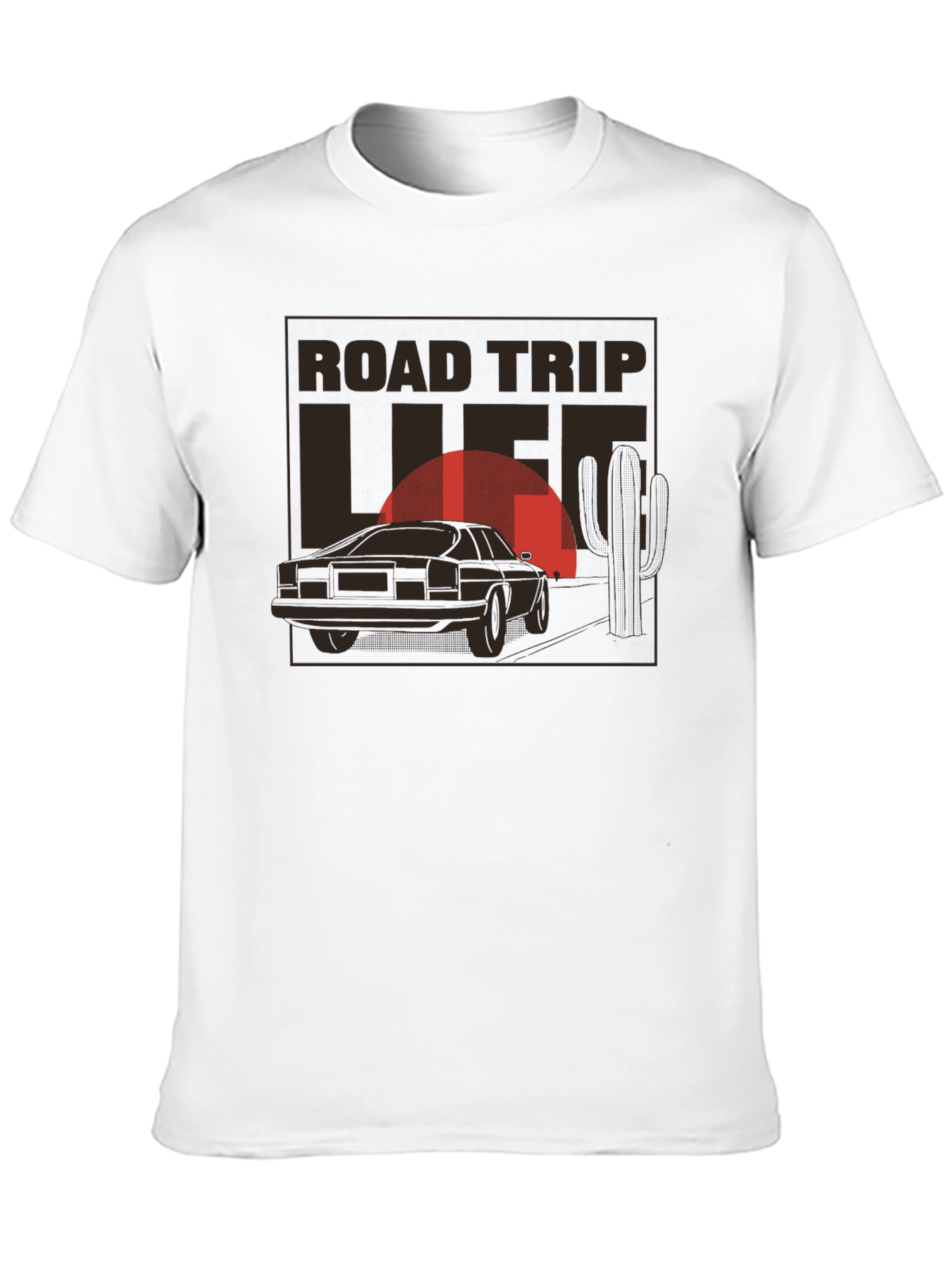 Road Trip Life Graphic T-Shirt - Black