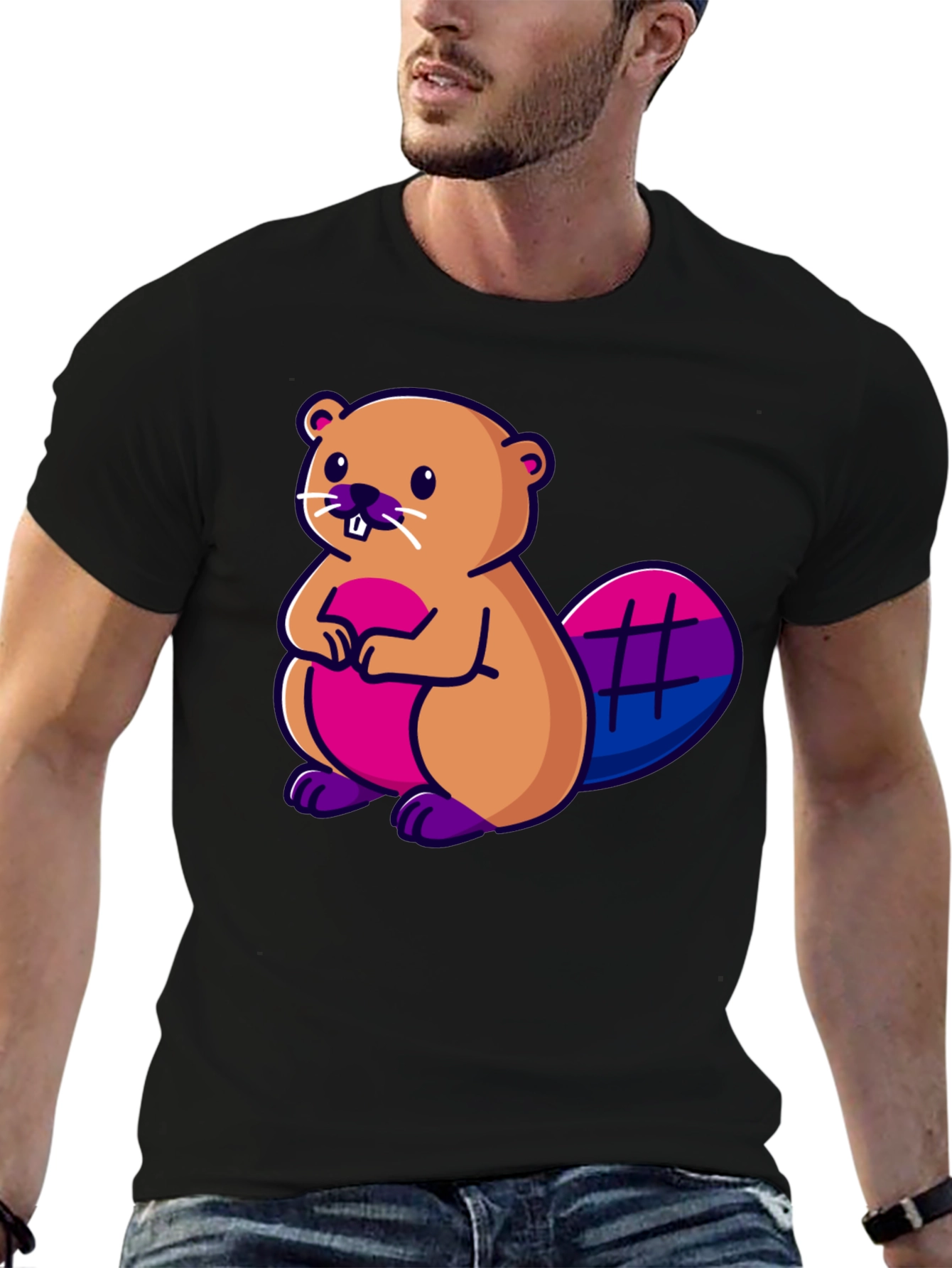 Bisexual Beaver Graphic T-Shirt - Pride Tee