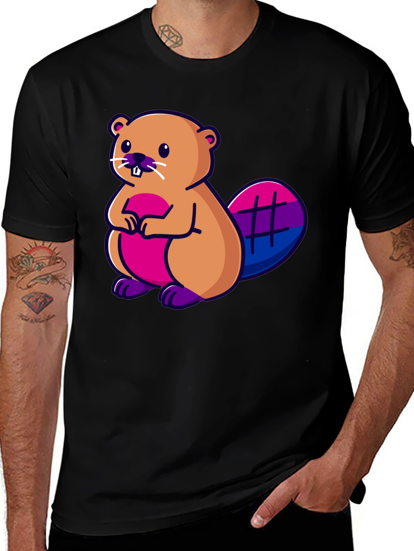 Bisexual Beaver Graphic T-Shirt - Pride Tee