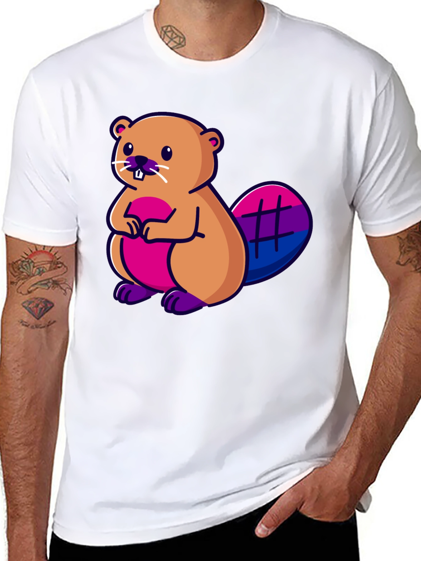 Bisexual Beaver Graphic T-Shirt - Pride Tee